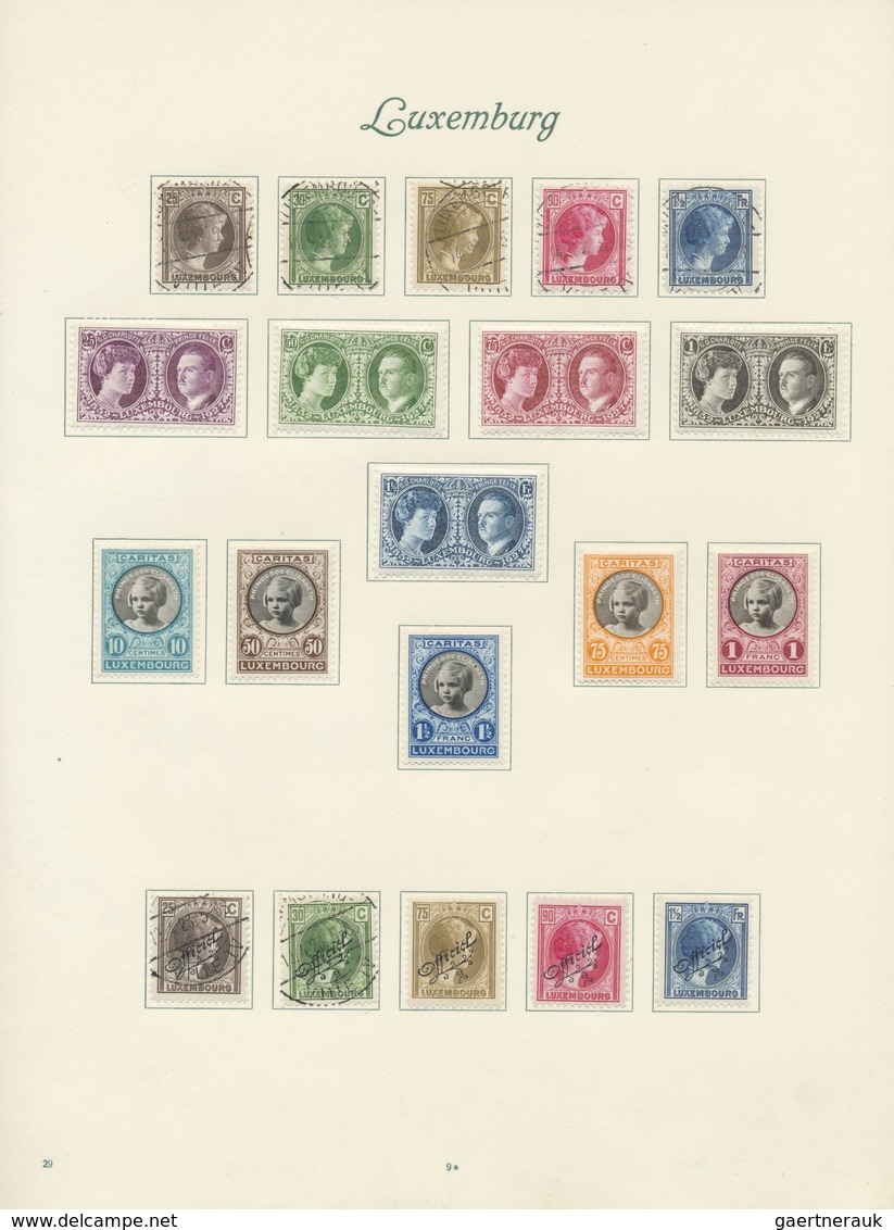 O/* Luxemburg: 1852/1945, Used And Mint Collection On Albums Pages, Early Issues Varied But Overall Good - Autres & Non Classés