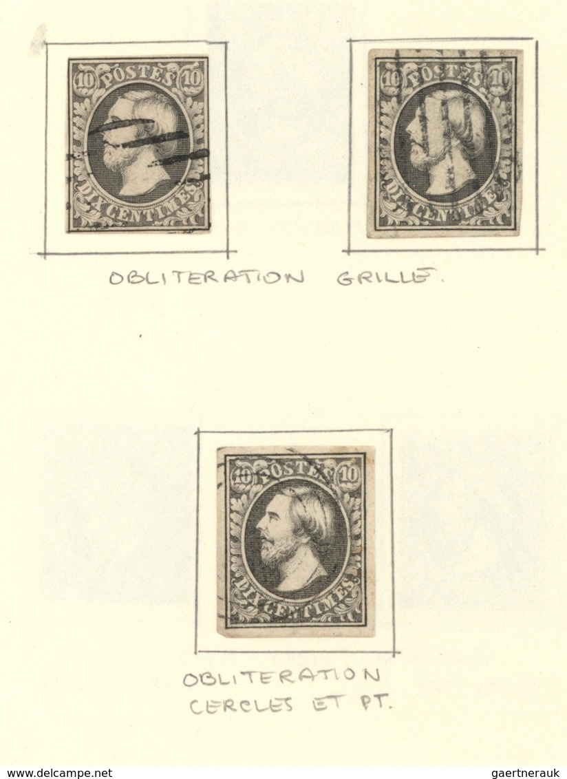 O Luxemburg: 1852/1856 (ca). Little Collection King William III 10c And 1sgr Showing Various Postmarks - Autres & Non Classés