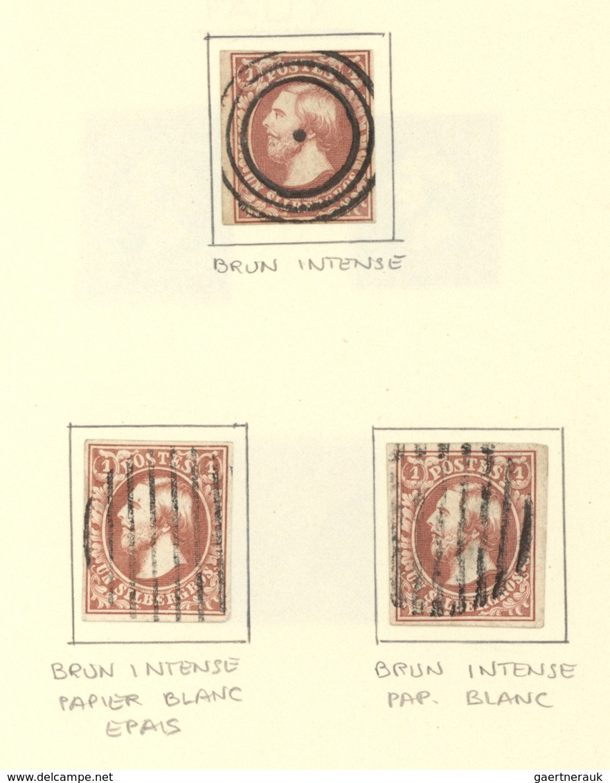 O Luxemburg: 1852/1856 (ca). Little collection King William III 10c and 1sgr showing various postmarks