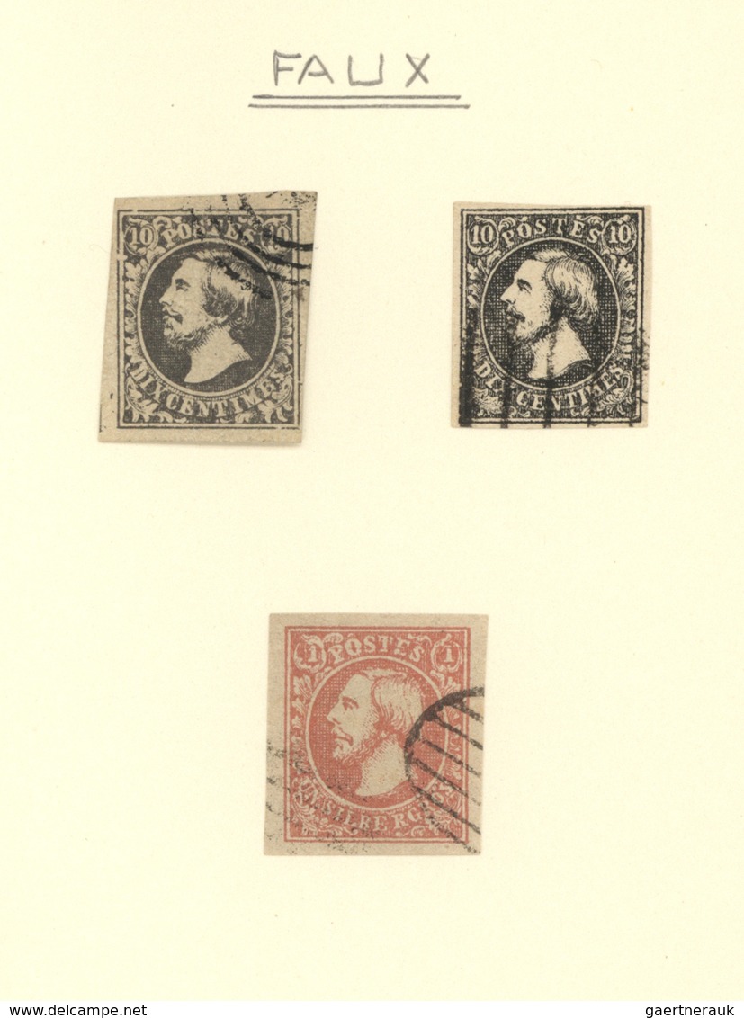 O Luxemburg: 1852/1856 (ca). Little collection King William III 10c and 1sgr showing various postmarks