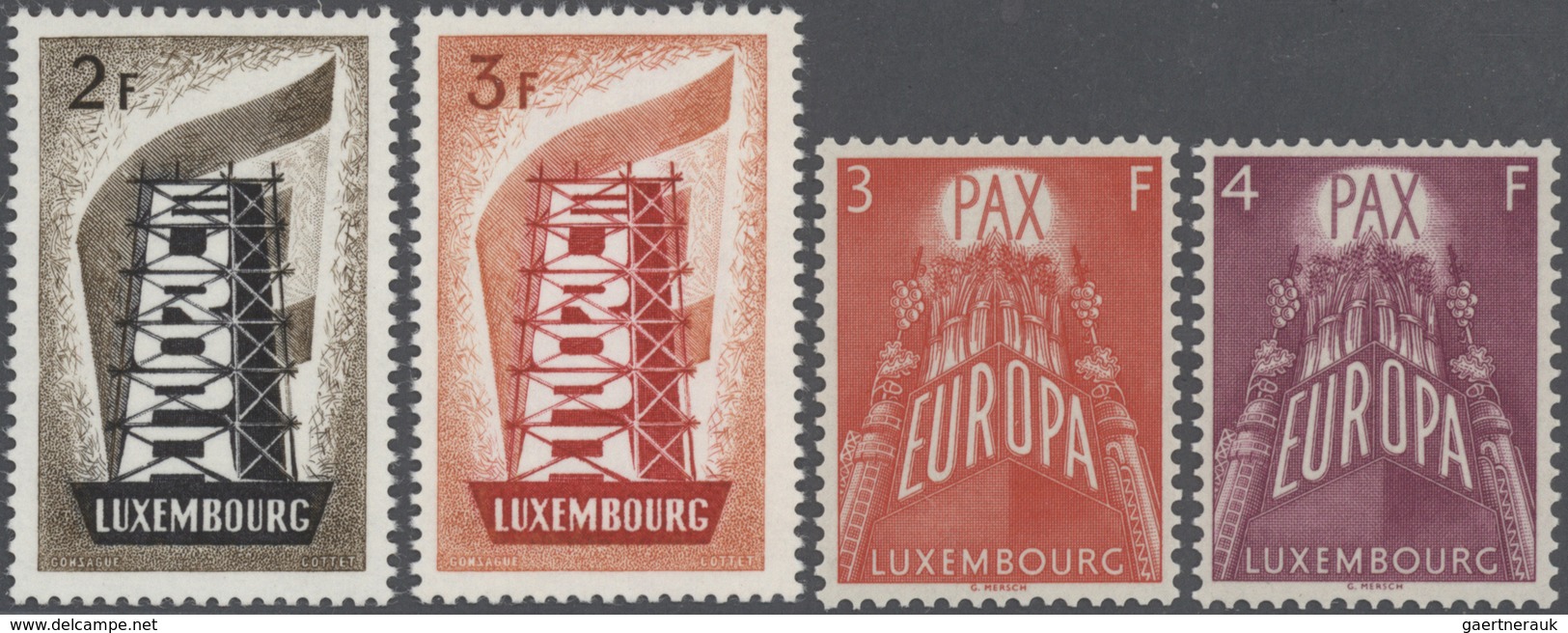 **/*/O Luxemburg: 1930/1997 (ca.), Sammlung In Zwei Alben Mit Etlichen Besseren Ausgaben U.a. Viele Caritas - Autres & Non Classés