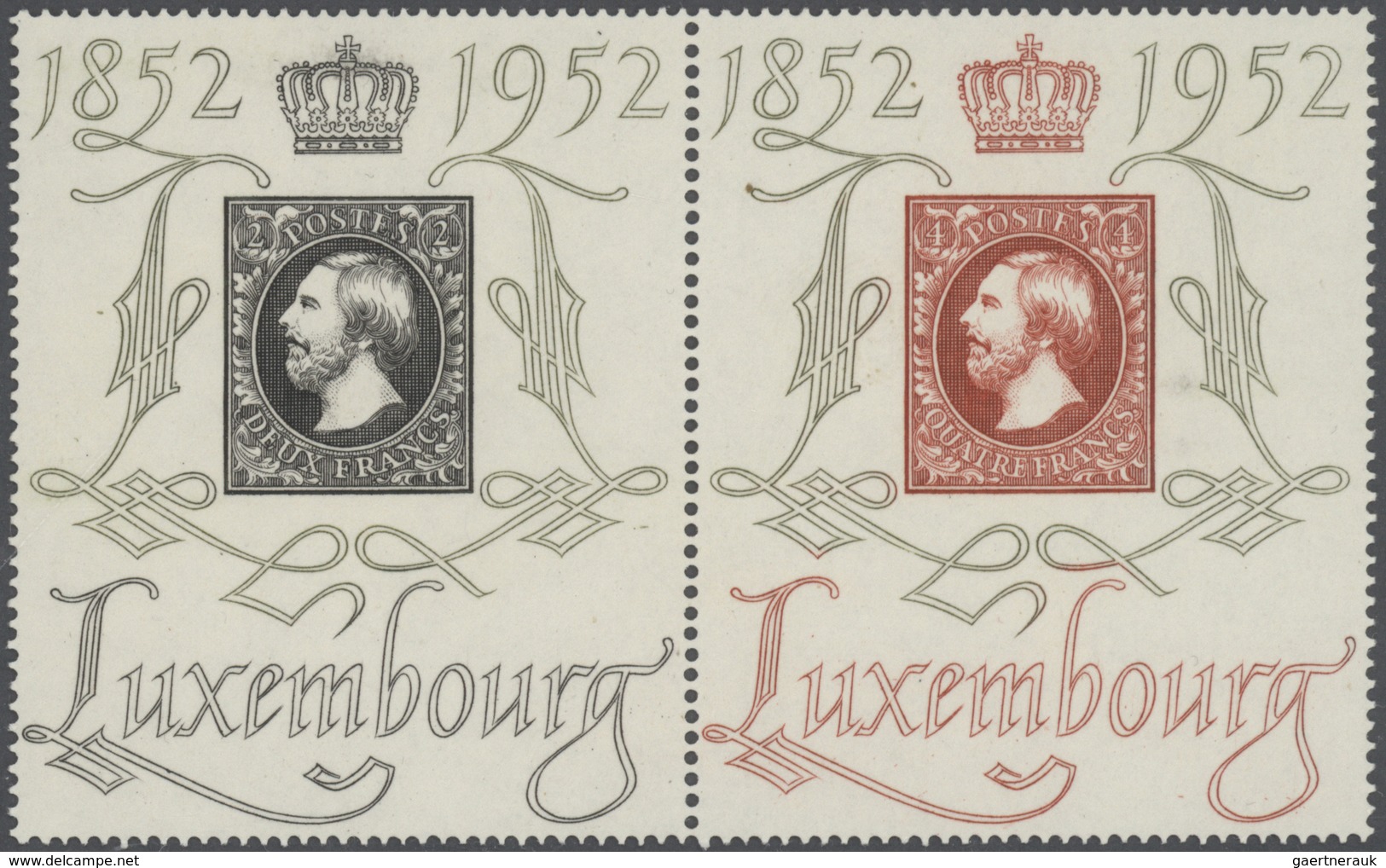 **/*/O Luxemburg: 1930/1997 (ca.), Sammlung In Zwei Alben Mit Etlichen Besseren Ausgaben U.a. Viele Caritas - Autres & Non Classés