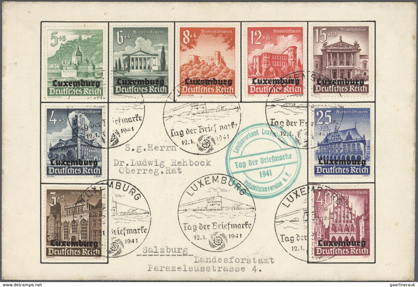 **/*/O Luxemburg: 1930/1997 (ca.), Sammlung In Zwei Alben Mit Etlichen Besseren Ausgaben U.a. Viele Caritas - Autres & Non Classés