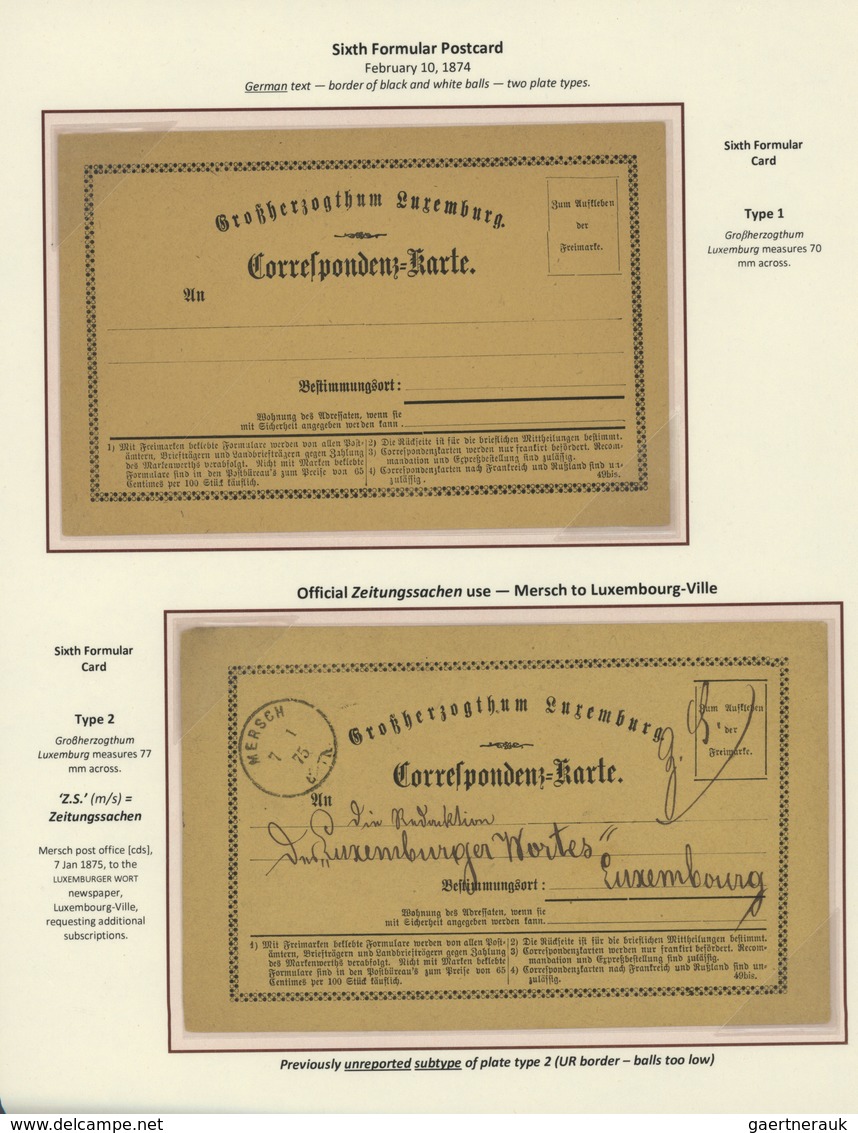 GA Luxemburg - Ganzsachen: 1870-1882 LUXEMBOURG'S COAT OF ARMS POSTAL STATIONERY: Exhibition Collection - Entiers Postaux