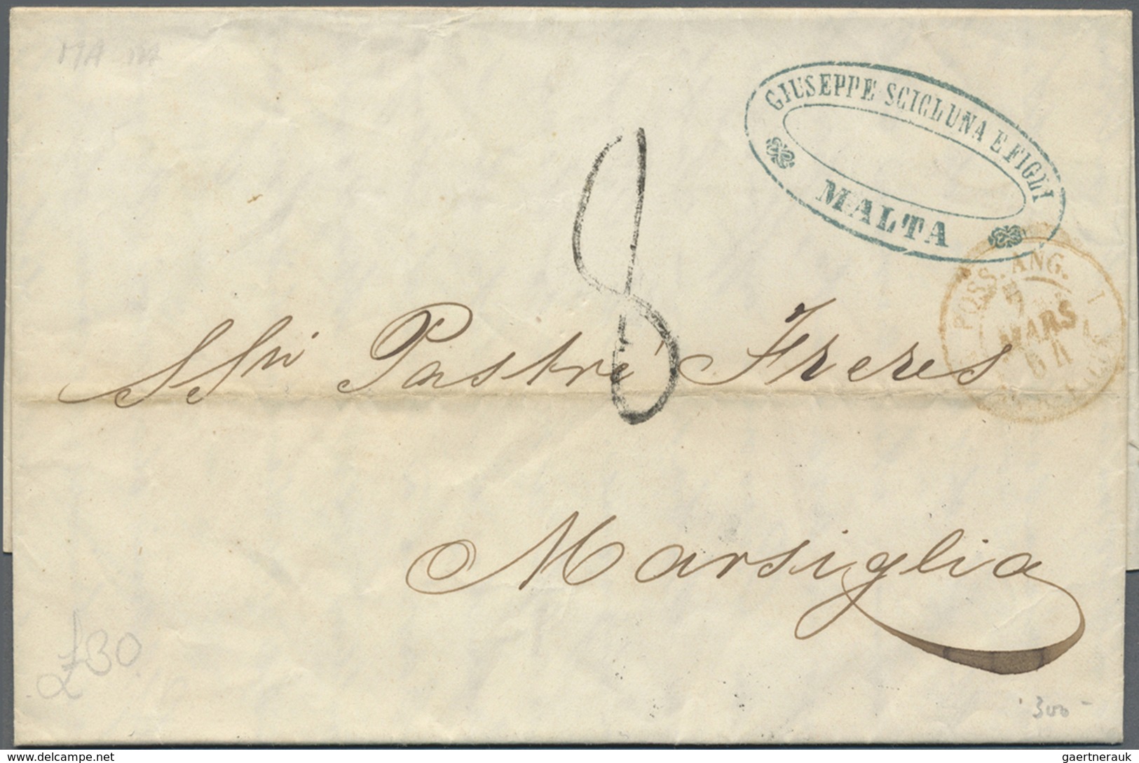 Br/GA Malta: 1845-1950 (ca.), collection of 170 mostly better items, shipmail, postage due, many registere