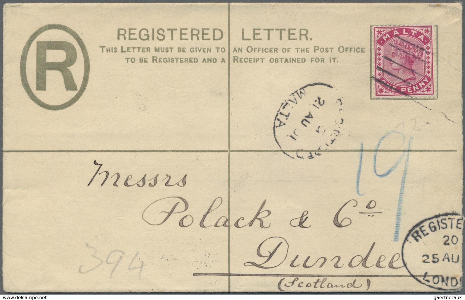 Br/GA Malta: 1845-1950 (ca.), collection of 170 mostly better items, shipmail, postage due, many registere