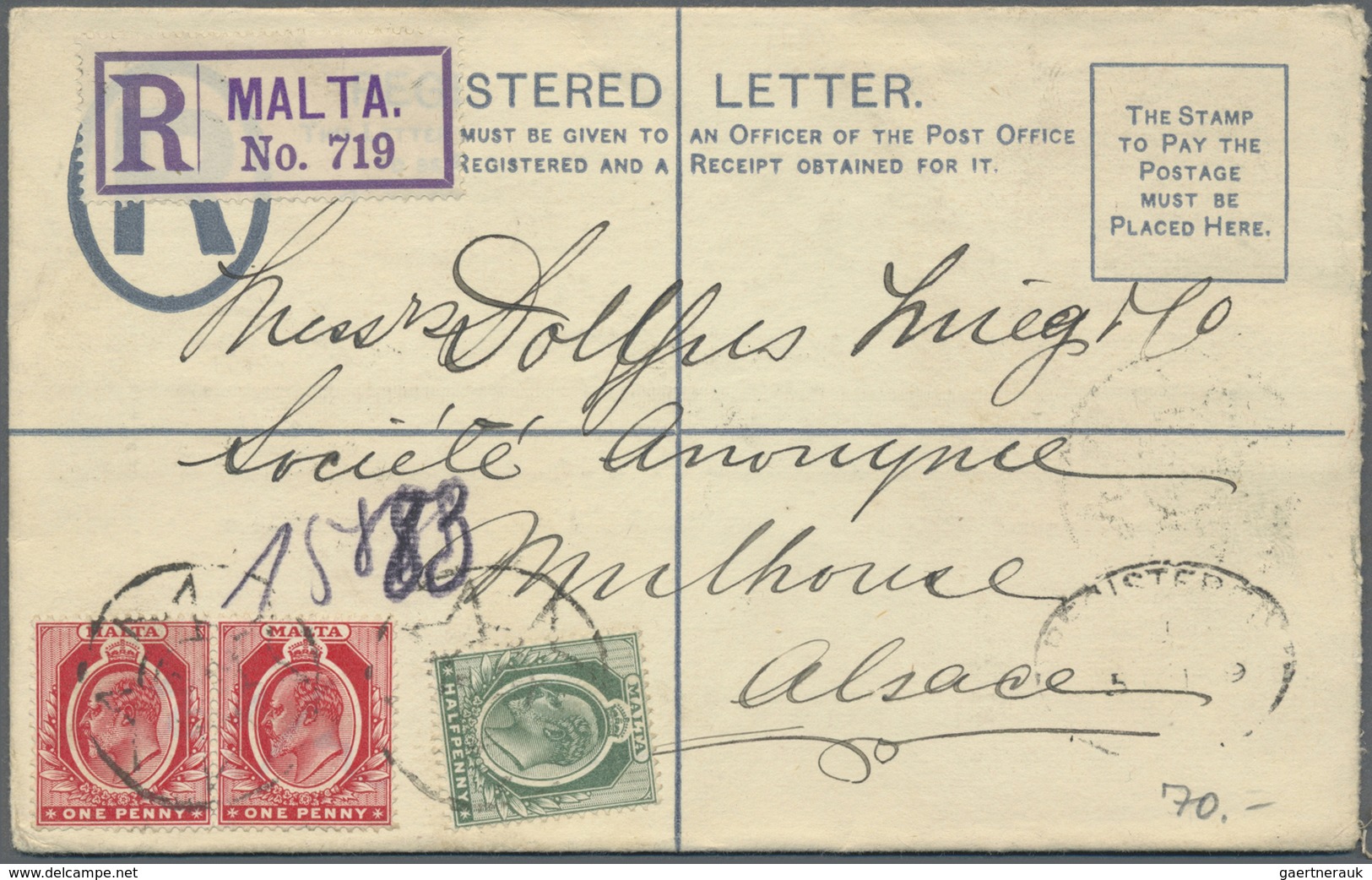 Br/GA Malta: 1845-1950 (ca.), collection of 170 mostly better items, shipmail, postage due, many registere