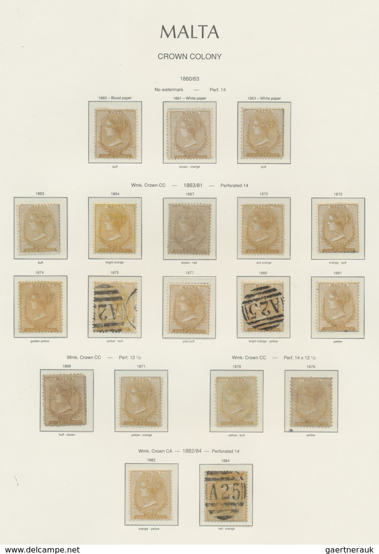 **/*/O Malta: 1860-2000, Gemischt Angelegte Zum Teil Sehr Gut Besetzte Sammlung, Im Anhang Ausgaben Des Mat - Malte