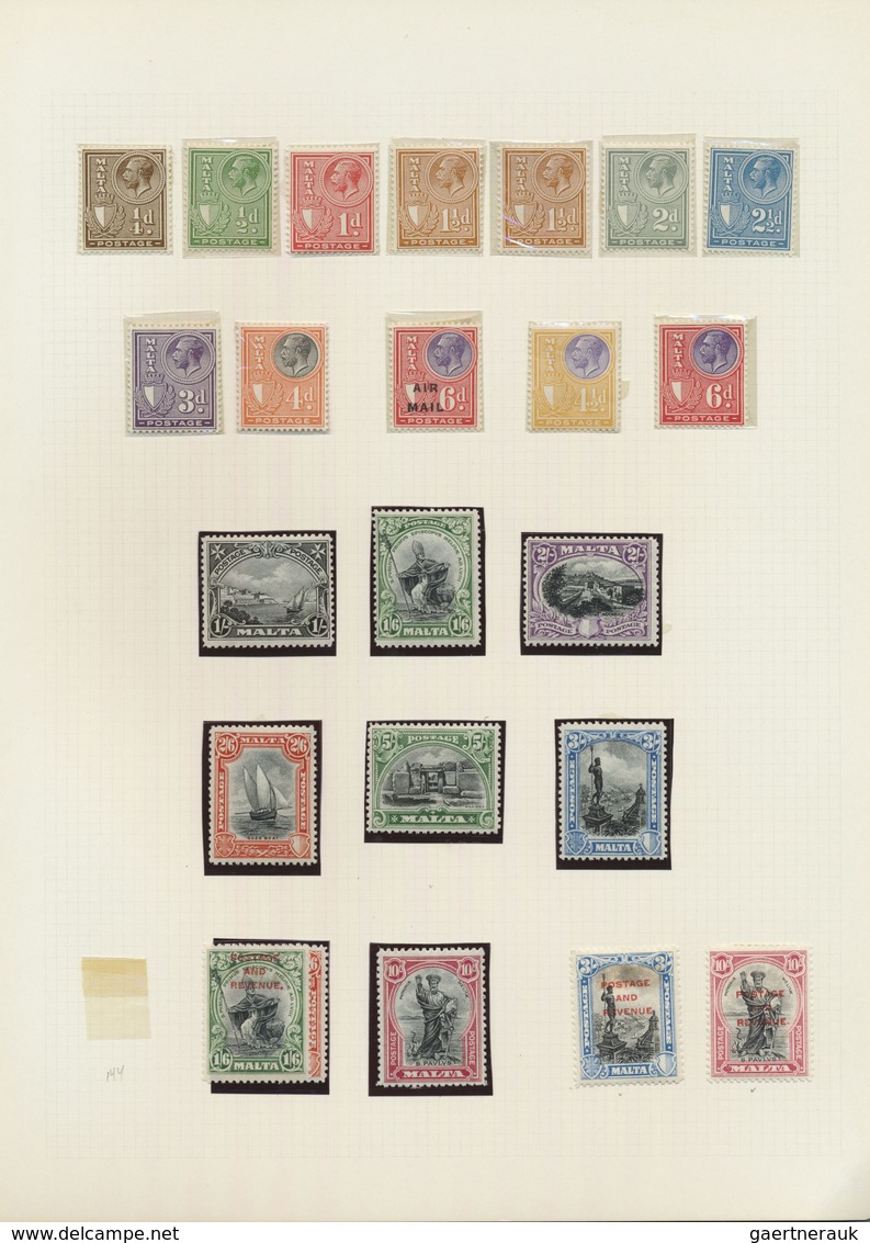 */** Malta: 1863/1956, Fine Mint LH Collection Beginning With Nr. 2A, Complete Except Of Nr.52, All In Ve - Malte