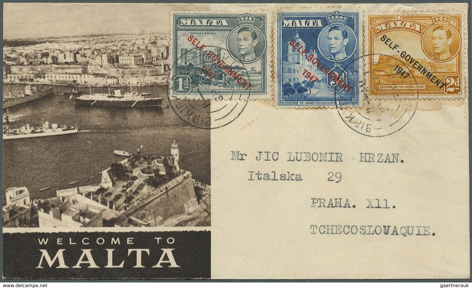 Br/GA Malta: 1878/1951: Group Of 40 Postal Stationeries, Covers And Cards Used To Germany (mostly), Austri - Malte