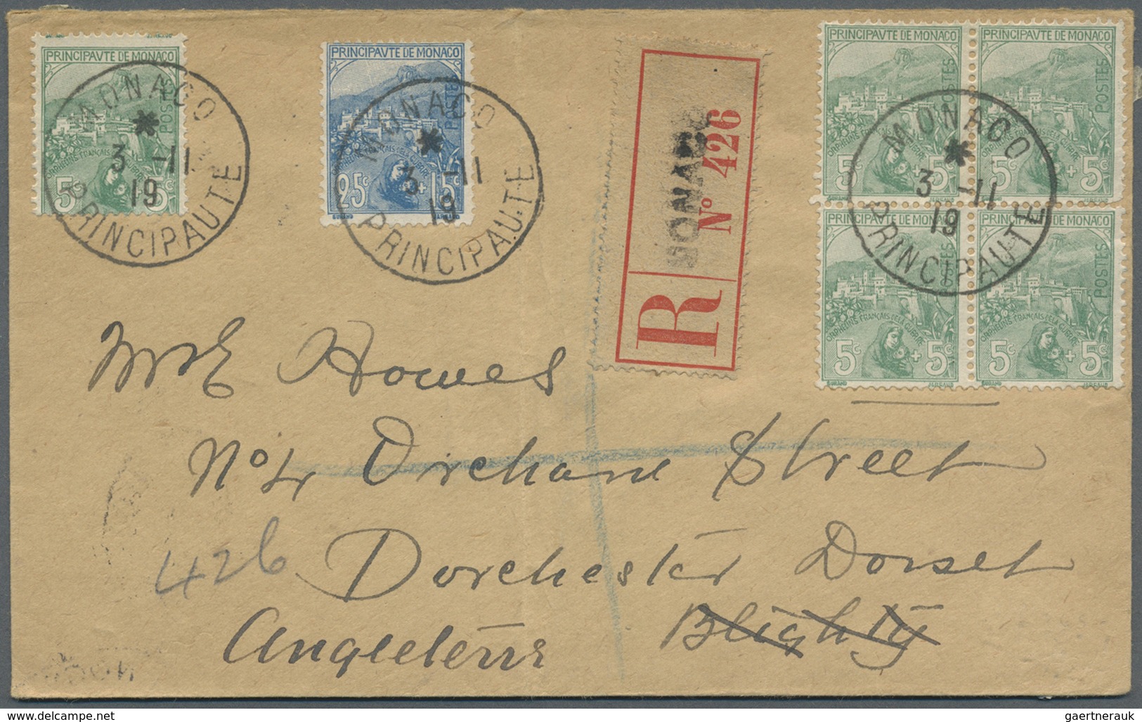 Br/GA Monaco: 1809/1920, Group Of Four Better Entires, From Pre-philately (inlc. 1839 Menton Cover), Attra - Neufs