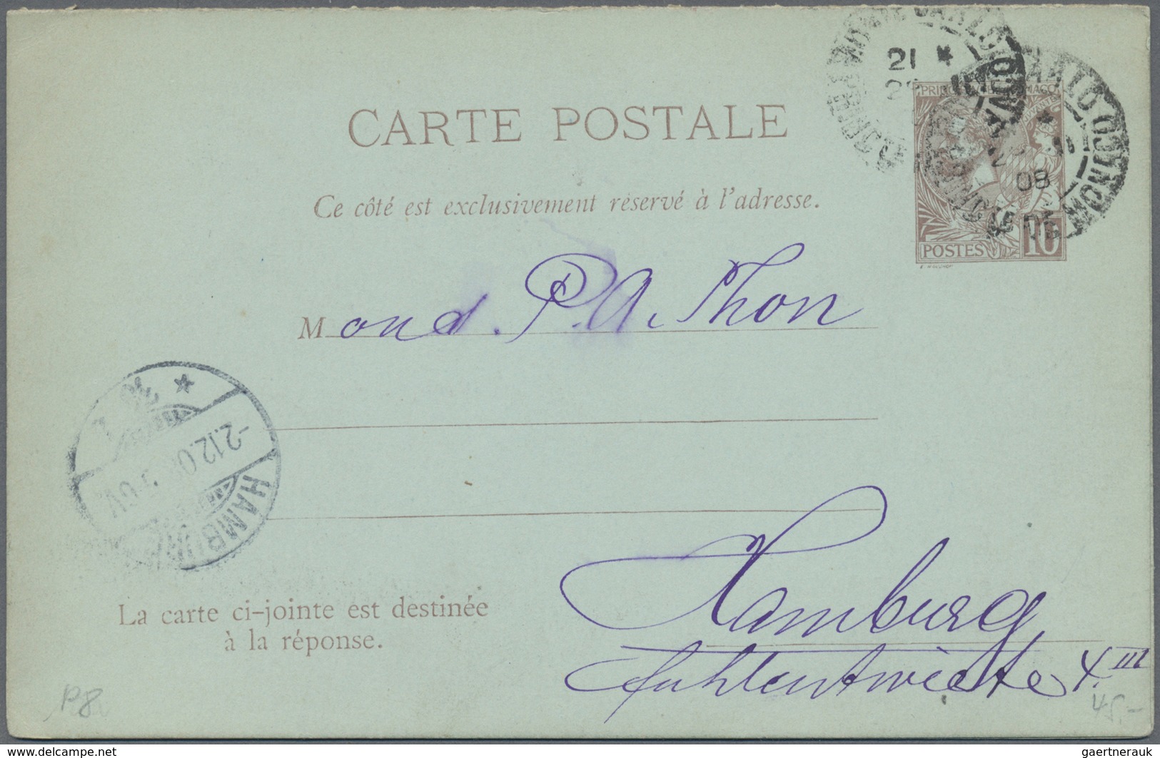 GA Monaco: 1885/1985, Sammlung Mit Postkarten, Faltbriefen, Umschlägen Kartenbriefen Und Streifbändern, - Neufs