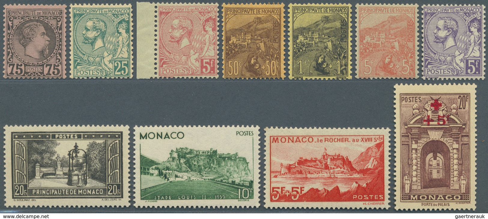 **/* Monaco: 1885/1951, POSTFRISCHE TOP-SAMMLUNG Auf Lindner-Falzlos-T-Vordruckblättern, In Den Hauptnumm - Neufs