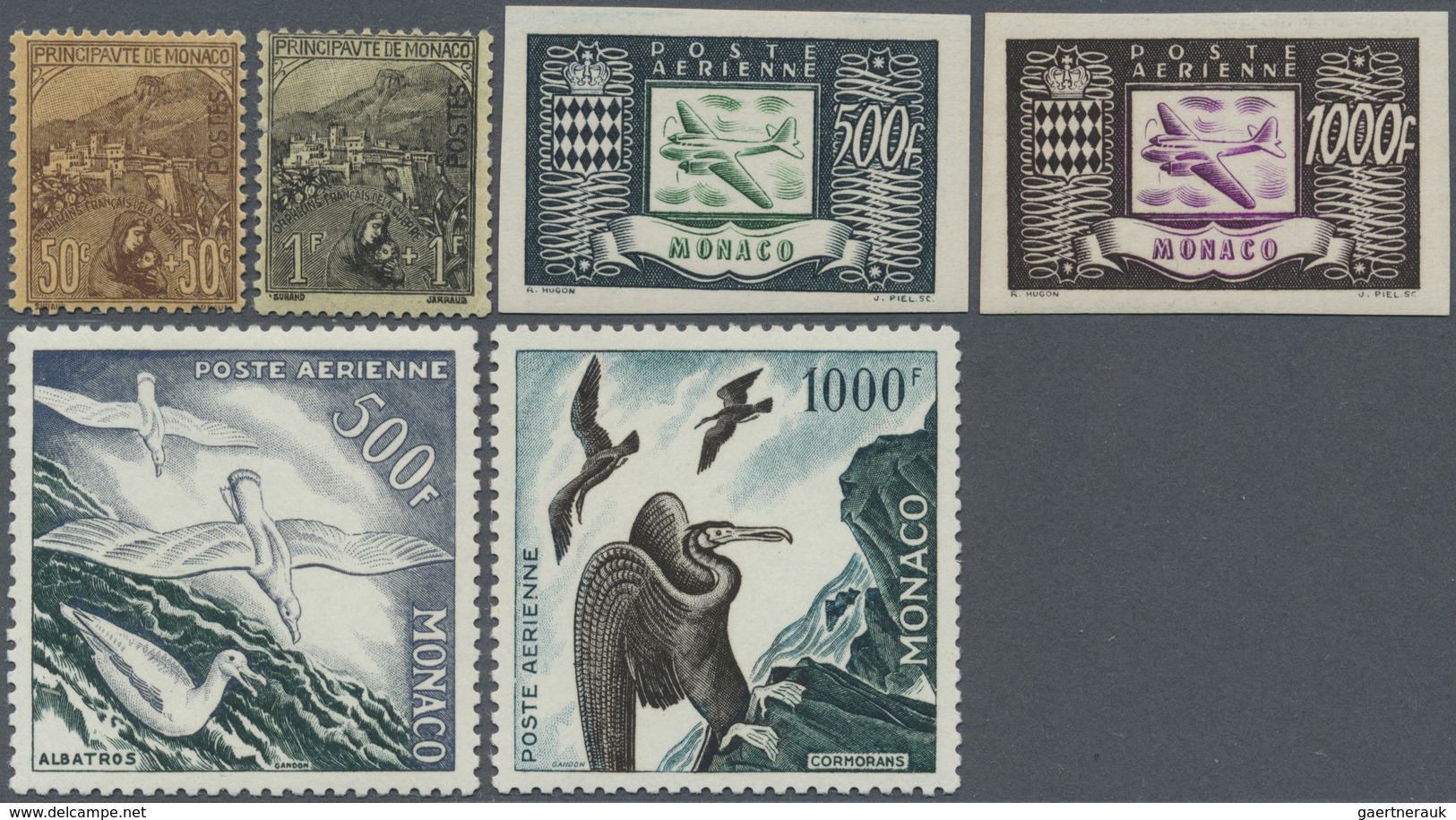 */** Monaco: 1919/1955, Mint Lot Of Better Issues, E.g. 1919 War Orphan's 2c. To 1fr., 1938 Souvenir Shee - Neufs