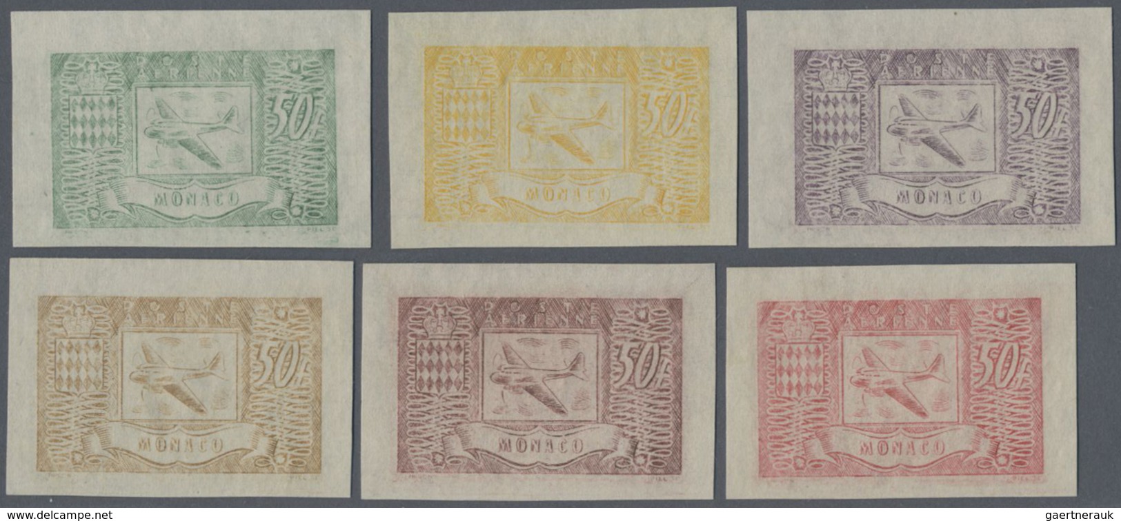 **/*/(*) Monaco: 1946/1967, Collection Of Apprx. 100 Imperforate Stamps/imperforate Proofs, Incl. 16 Colour P - Neufs