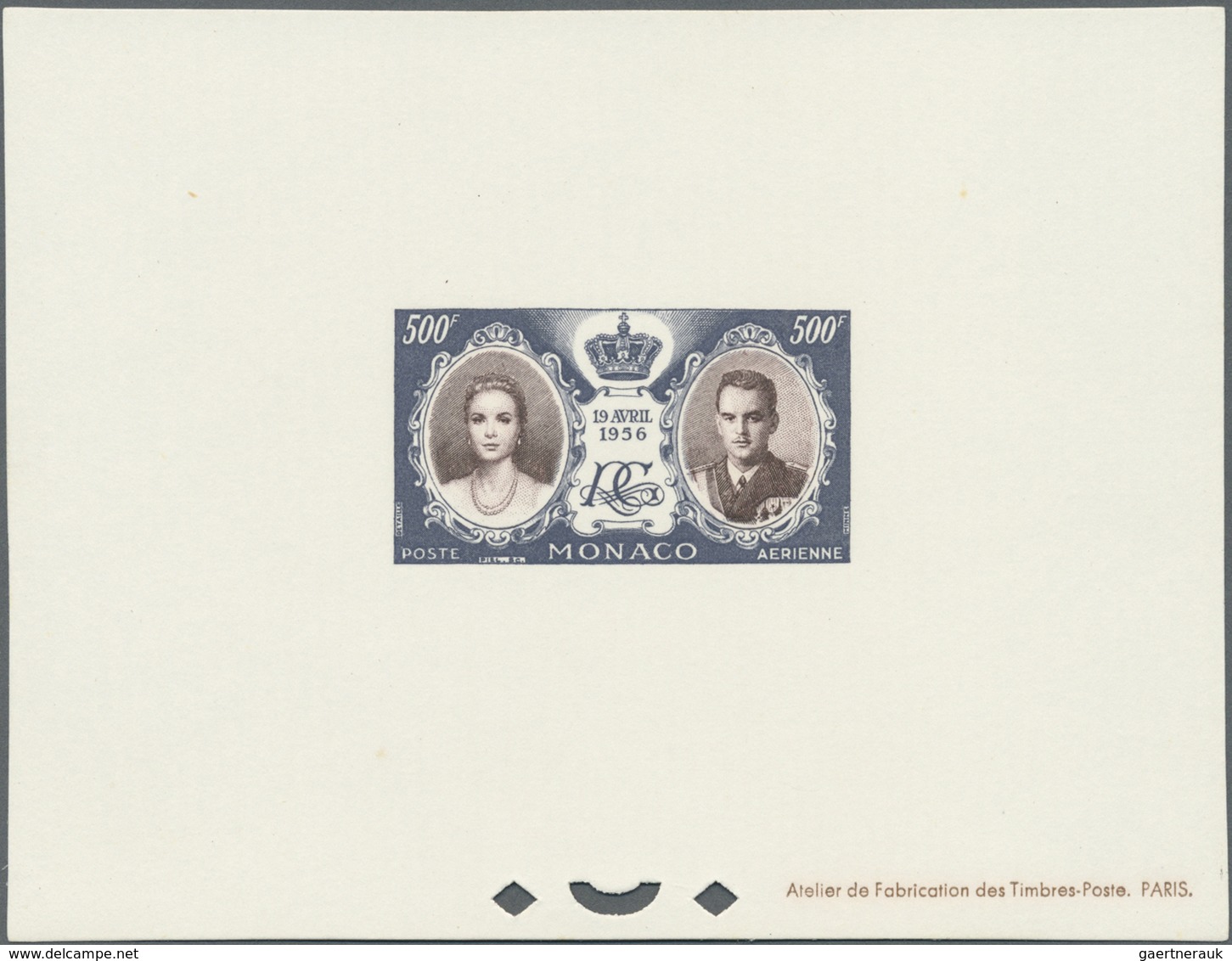 (*)/** Monaco: 1956, Royal Wedding, Group Of 17 Pieces: All Eight Values Each As Epreuve De Luxe; Seven Val - Ongebruikt