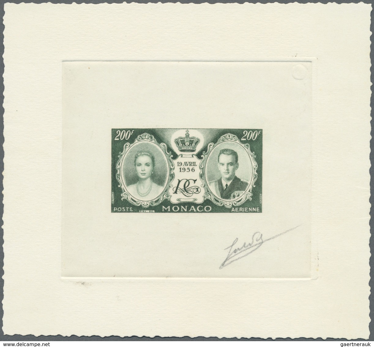 (*)/** Monaco: 1956, Royal Wedding, Group Of 17 Pieces: All Eight Values Each As Epreuve De Luxe; Seven Val - Neufs