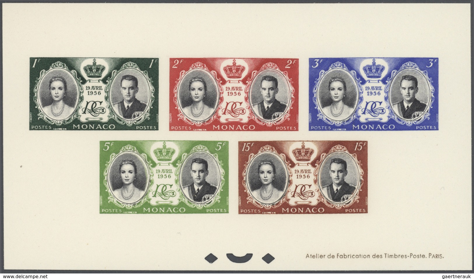 **/(*) Monaco: 1956, Royal Wedding, Presentation Book Comprising A Mint And A Used Set, Both Bloc Specieux - Nuovi