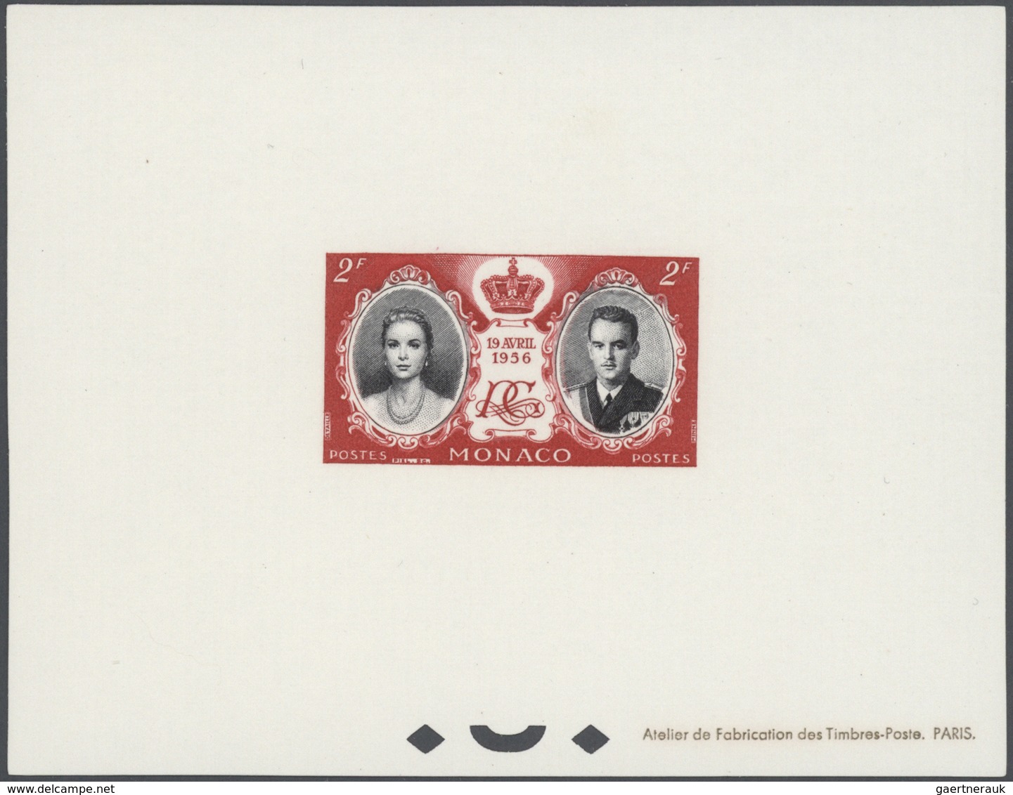 **/(*) Monaco: 1956, Royal Wedding, Presentation Book comprising a mint and a used set, both bloc specieux