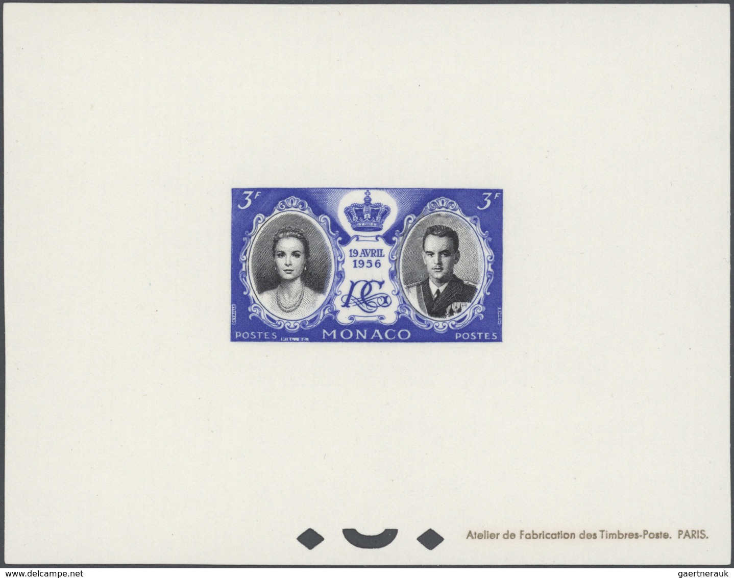 **/(*) Monaco: 1956, Royal Wedding, Presentation Book comprising a mint and a used set, both bloc specieux