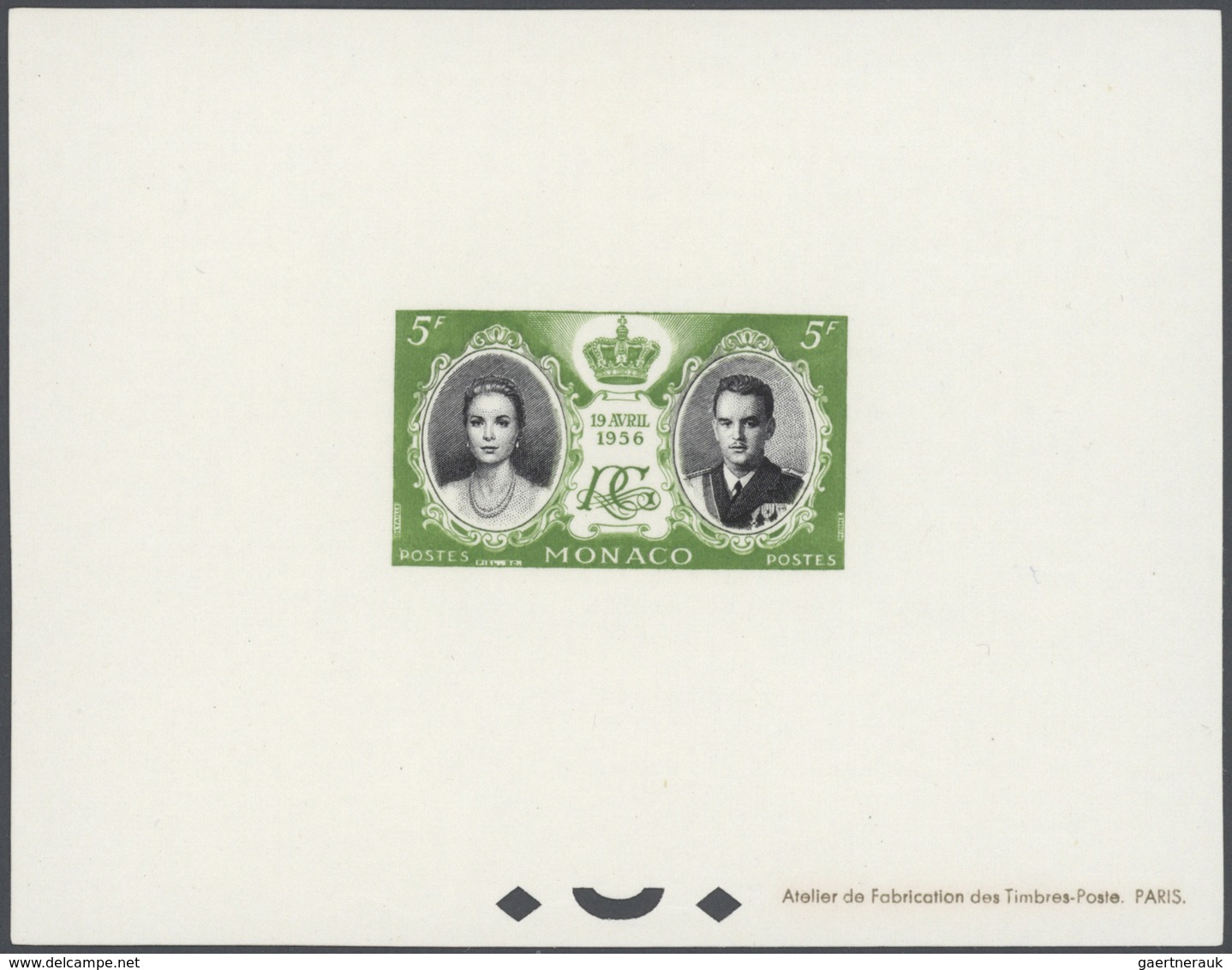 **/(*) Monaco: 1956, Royal Wedding, Presentation Book comprising a mint and a used set, both bloc specieux