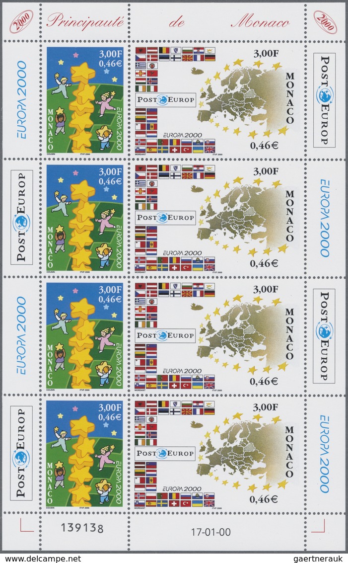 ** Monaco: 2000, Europa, More Than 6000 Sets Of This Issue, All Mint Never Hinged. Face Value Over 5520 - Neufs