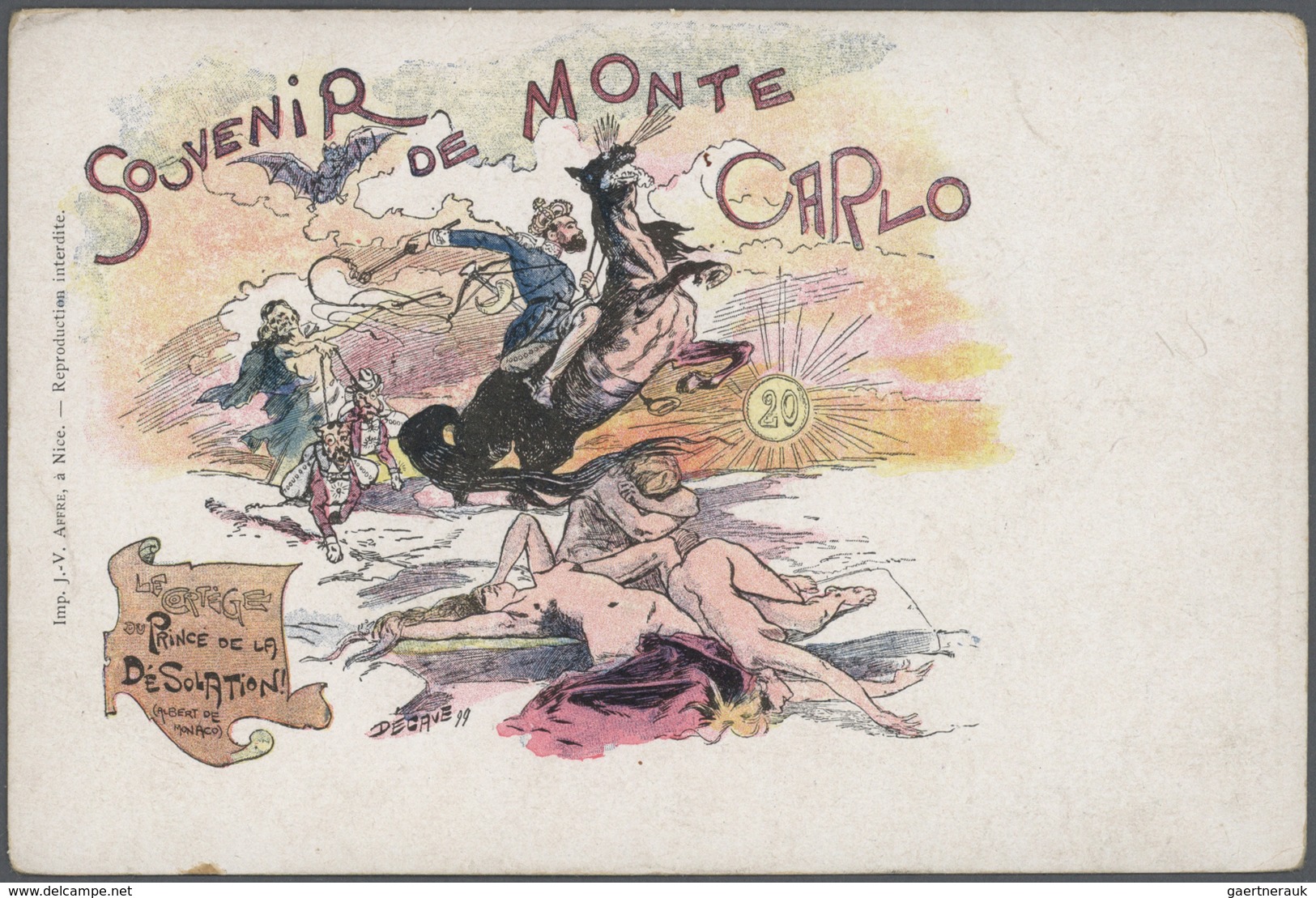 Monaco - Besonderheiten: 1895/1920, Stock of around 1,700 historical picture postcards in common com