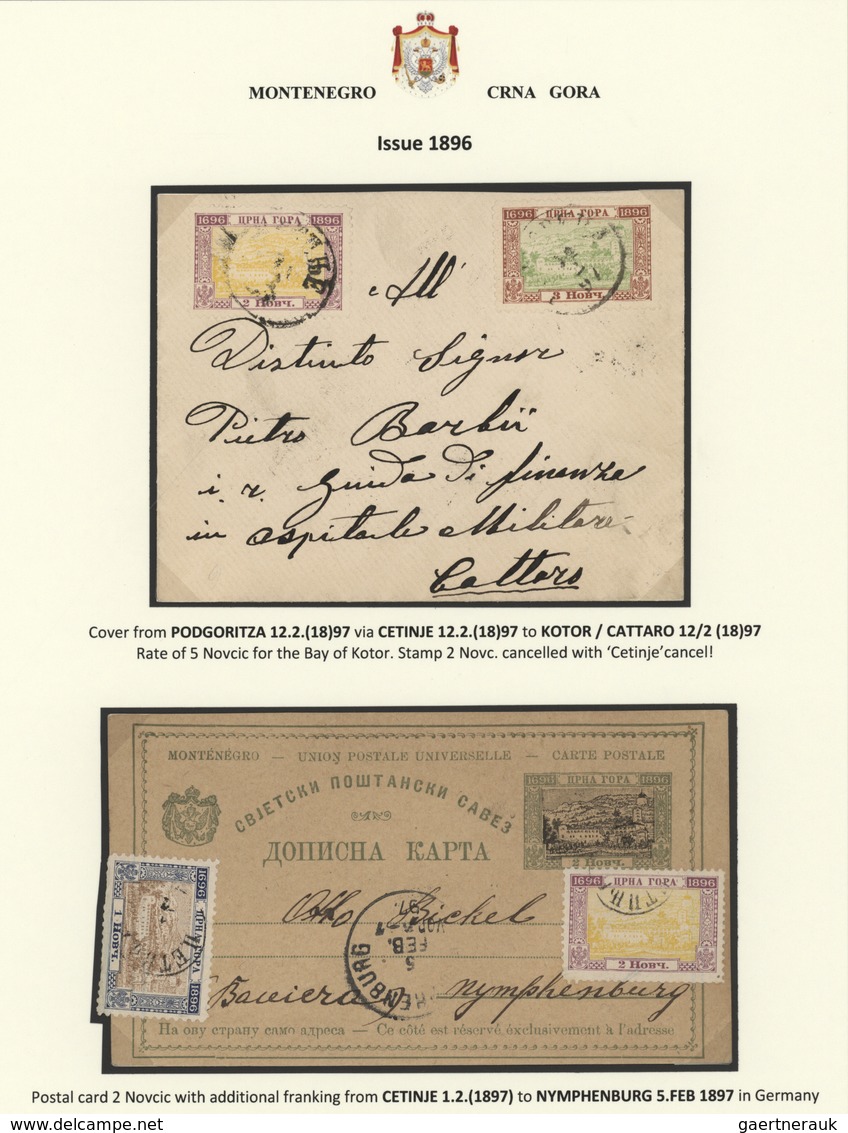 */O/Br/** Montenegro: 1874/1918 + 1941/1945: Exhibition Collection "Montenegro" In Three Albums And One Sheet - Montenegro