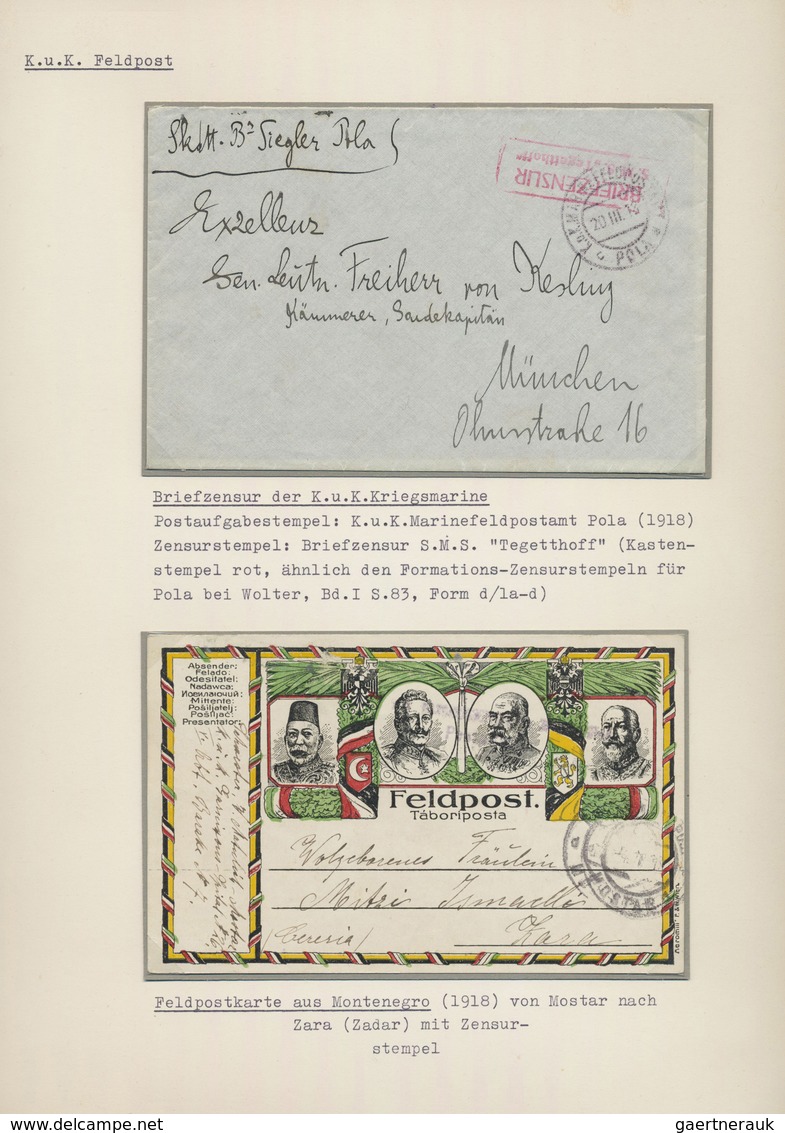 Br/GA/*/** Montenegro: 1875/1943, Lot Of Ca. 50 Covers And Postal Stationeries Used And Unused, Also Stamps In - Montenegro