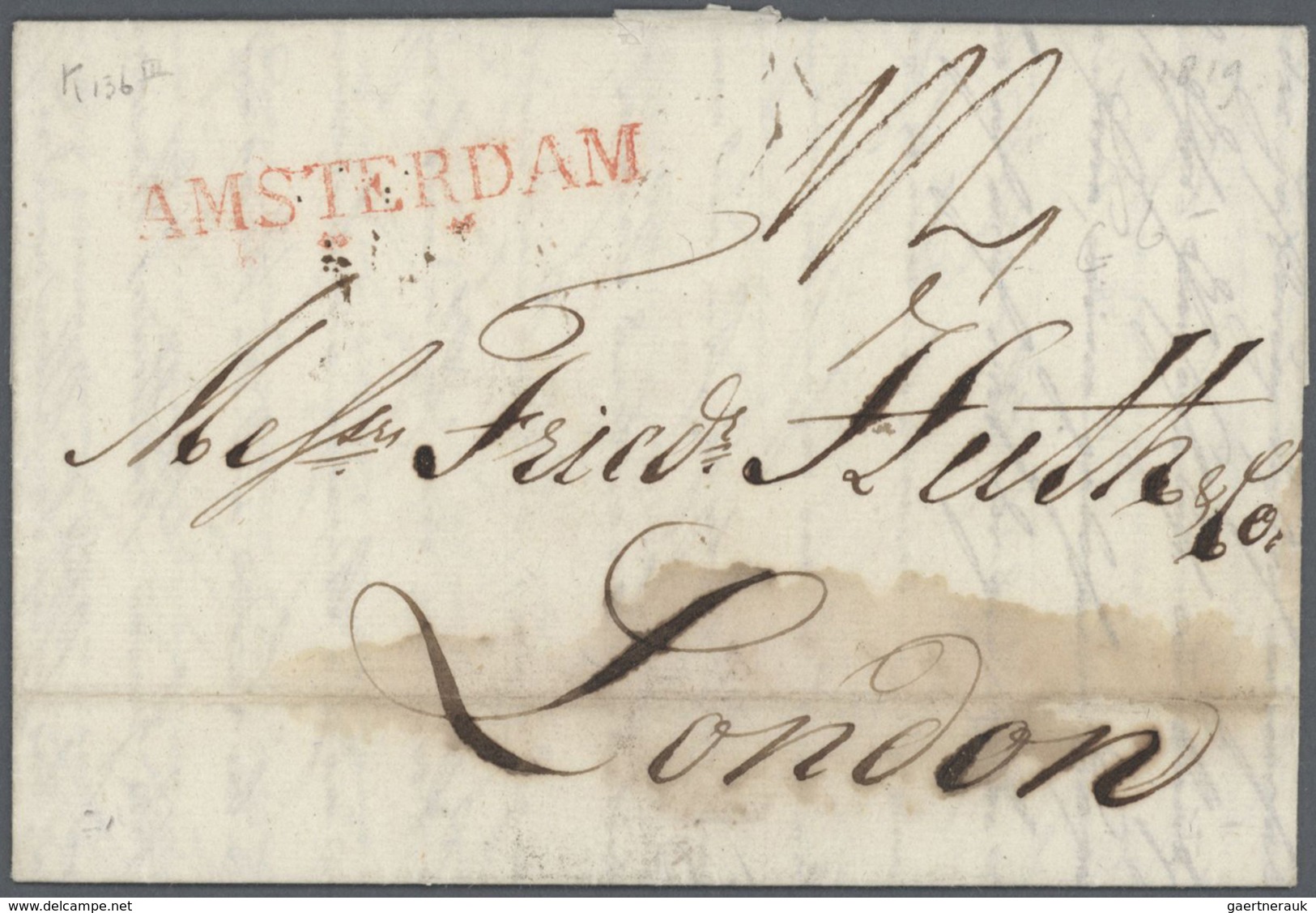 Br Niederlande - Vorphilatelie: 1676- 1865 interessante vorphilatelistische Sammlung von 80 meist gut e