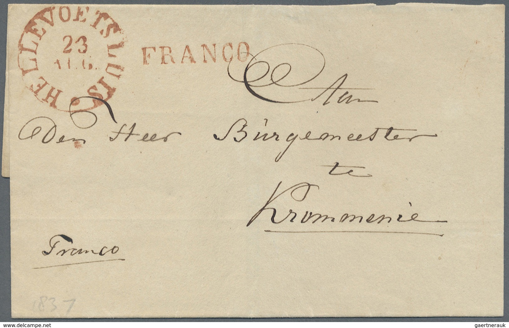 Br Niederlande - Vorphilatelie: 1700/1868, gehaltvolle Sammlung mit über 60 Briefen im Album. Dabei 3 B