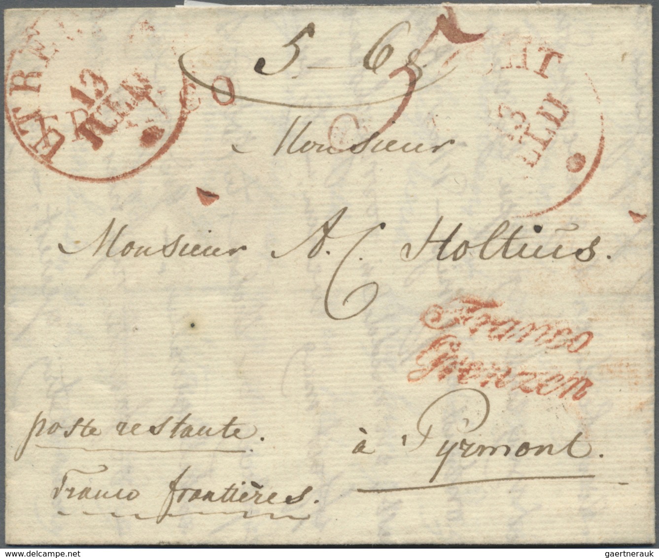 Br Niederlande - Vorphilatelie: 1733/1862, Partie Von Knapp 40 Grenzüberschreitetenden Briefen Vom Und - ...-1852 Préphilatélie