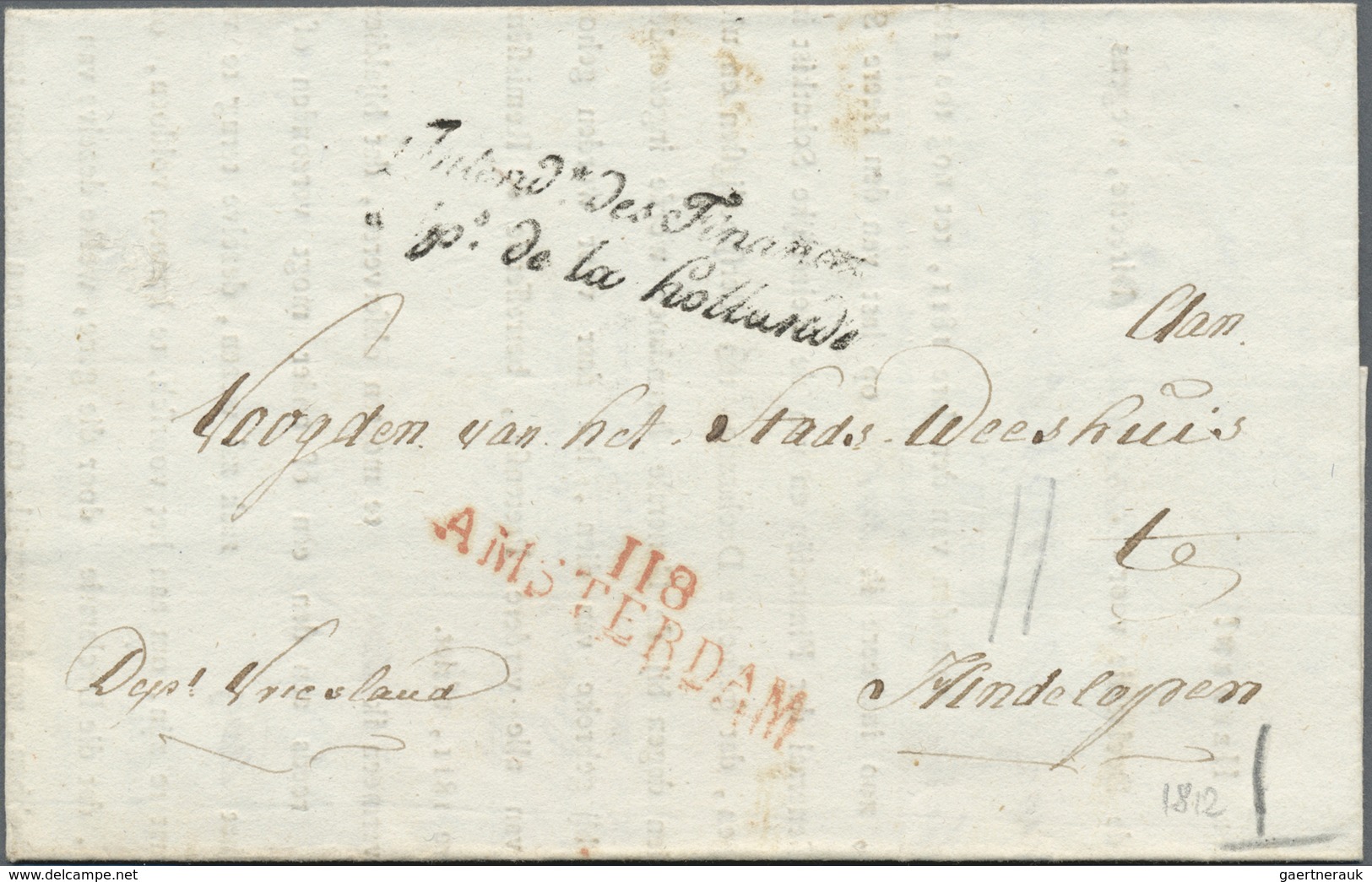 Br Niederlande - Vorphilatelie: 1773/1861, 23 Belege Mit Diversen TRANSIT-Stempeln, U.a. "D'HOLLANDE", - ...-1852 Préphilatélie