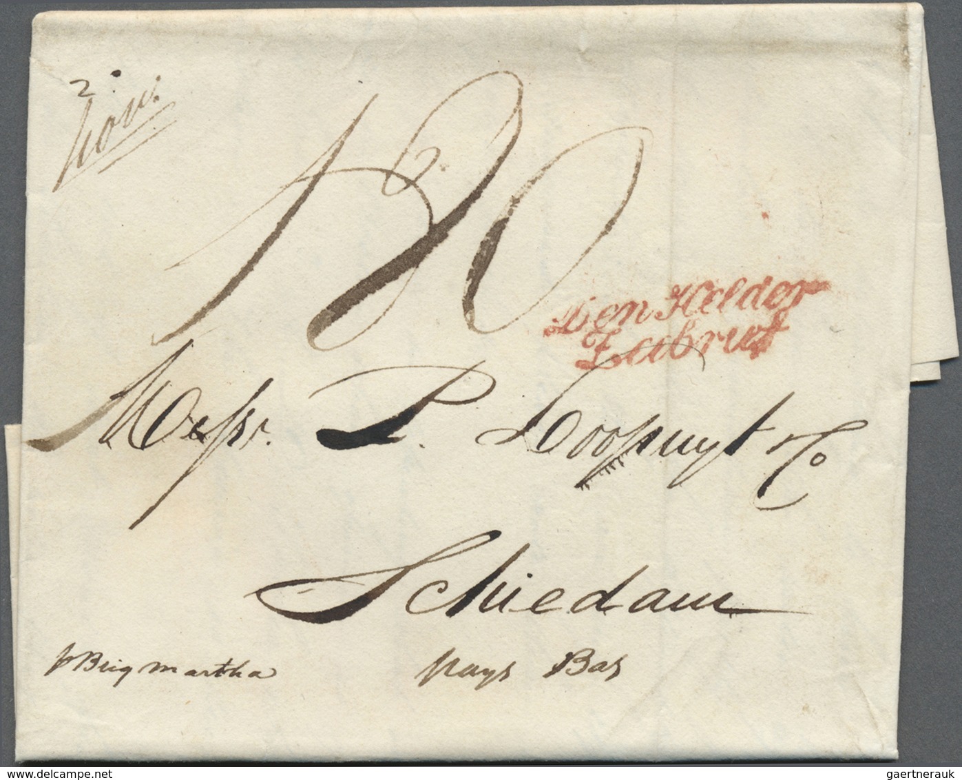 Br Niederlande - Vorphilatelie: 1773/1861, 23 Belege Mit Diversen TRANSIT-Stempeln, U.a. "D'HOLLANDE", - ...-1852 Prephilately