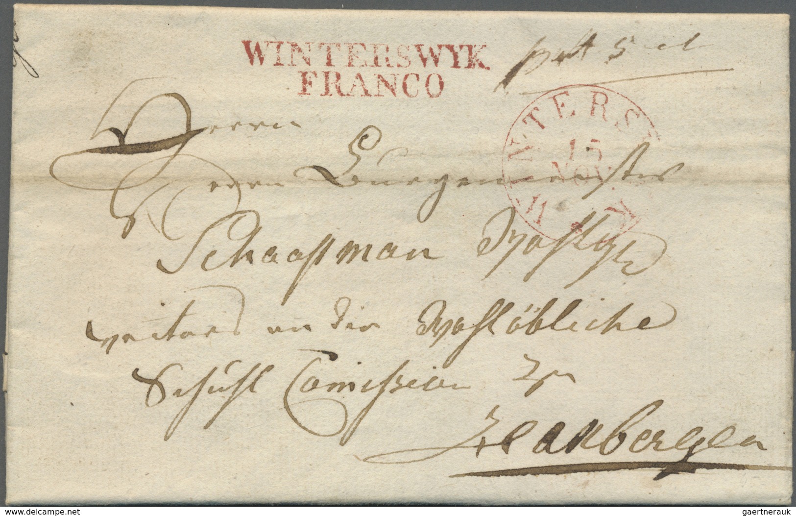 Br Niederlande - Vorphilatelie: 1800/1850 (ca.), Partie von ca. 110 Briefen mit verschiedensten "FRANCO