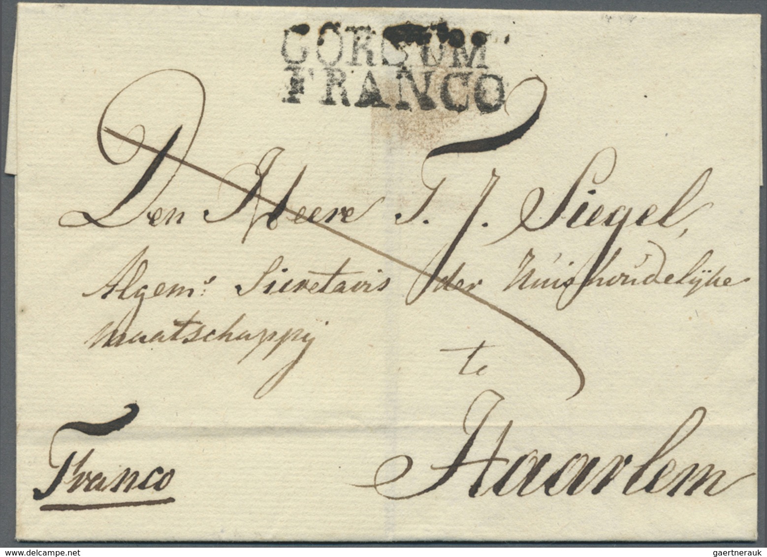 Br Niederlande - Vorphilatelie: 1800/1850 (ca.), Partie von ca. 110 Briefen mit verschiedensten "FRANCO