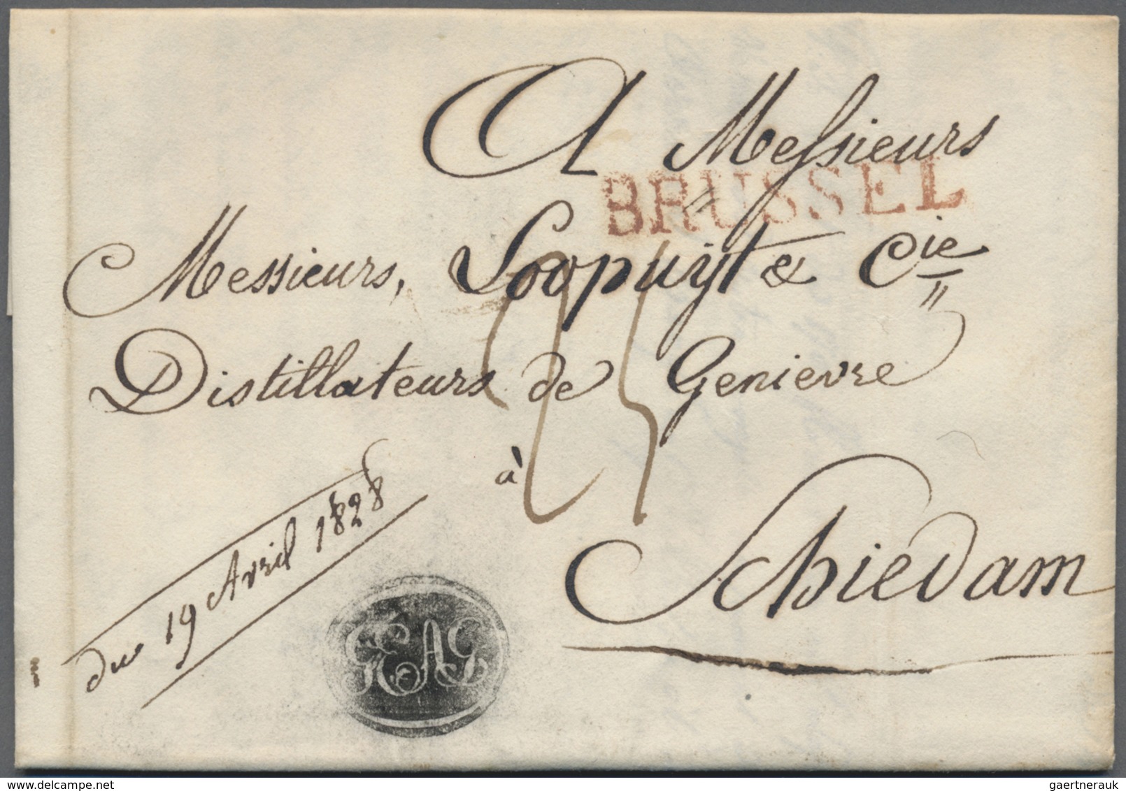 Br Niederlande: 1785/1850, Incoming Mail To Netherland Mostly From Two Archives With Letters Mostly Fro - ...-1852 Prephilately