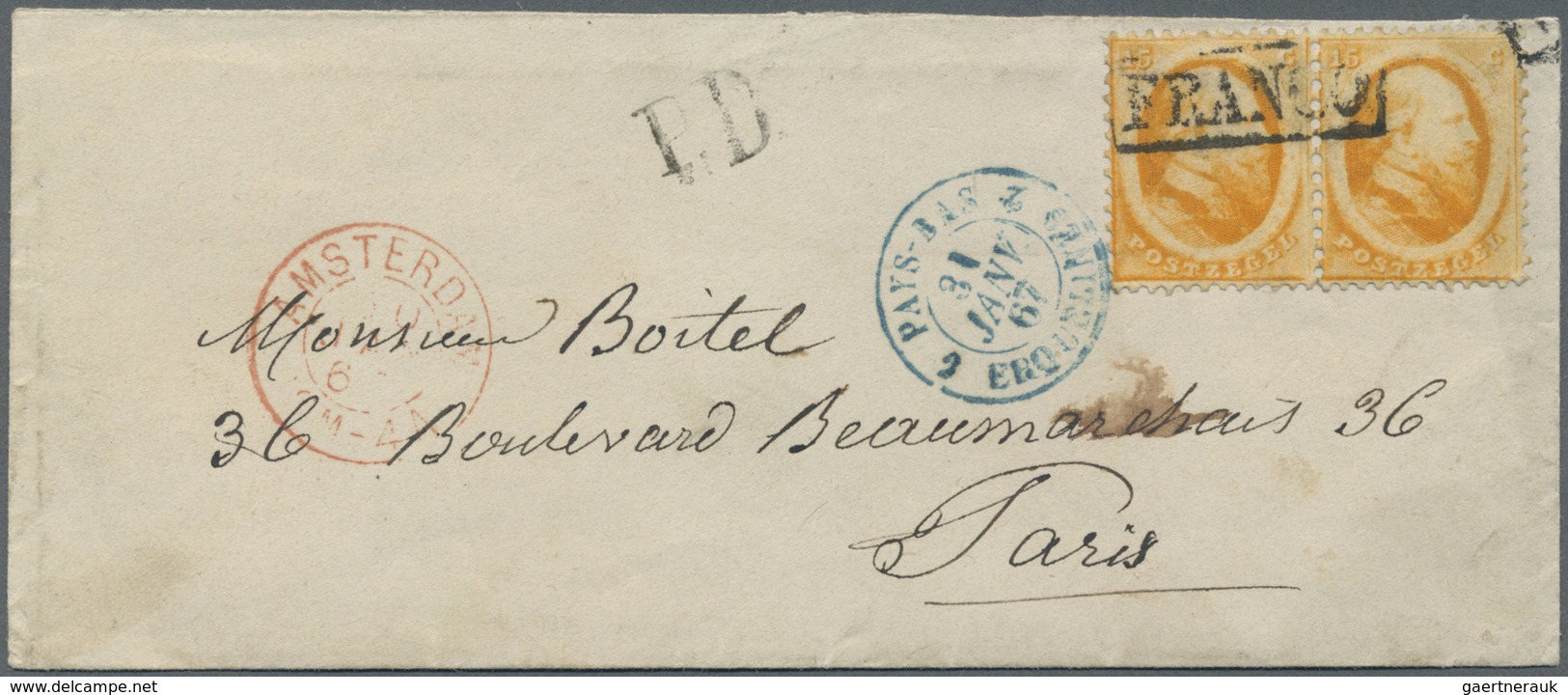 Br Niederlande: 1852/1952 (ca.), collection with ca. 60 covers, postcards and postal stationeries incl.