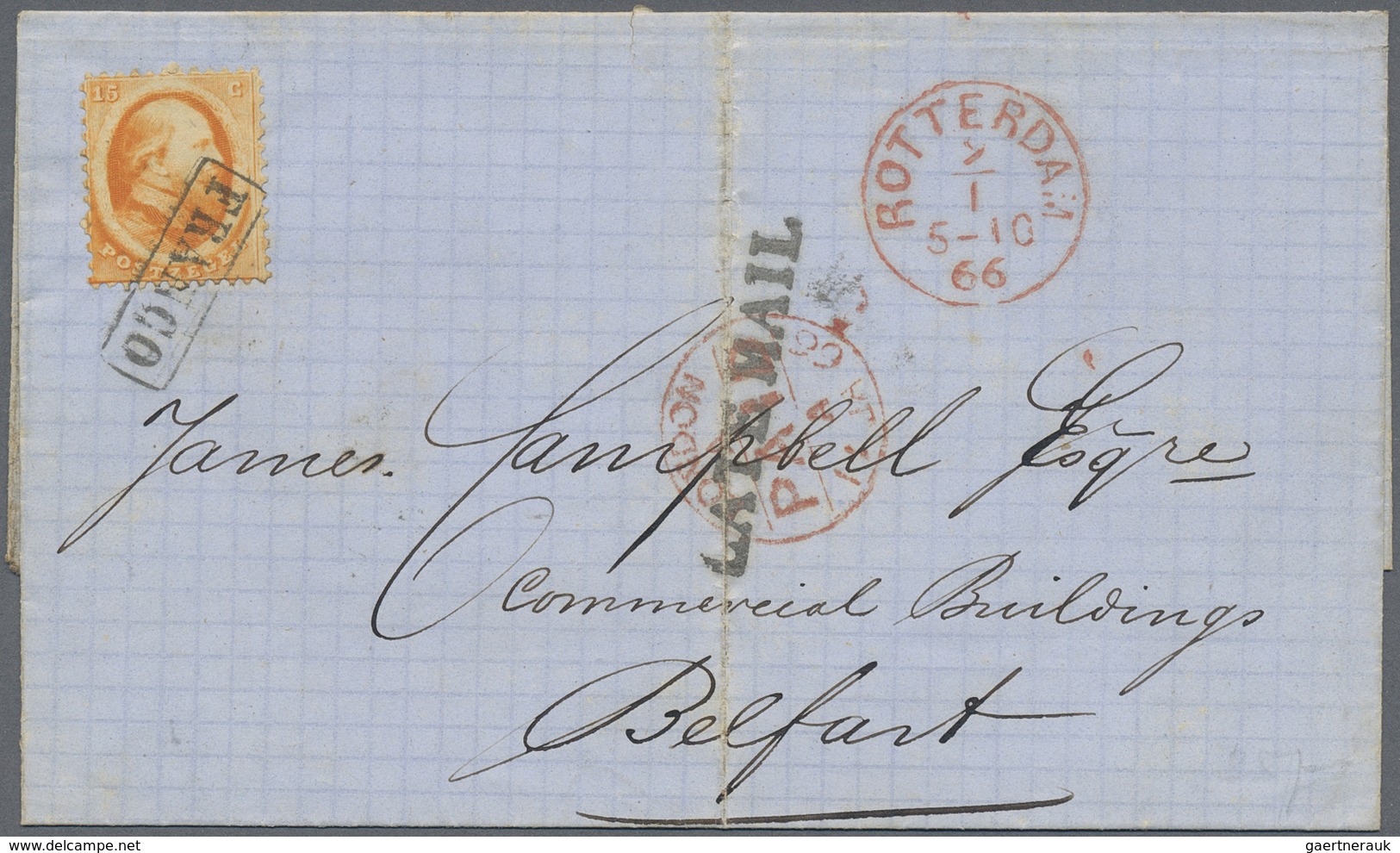 Br Niederlande: 1865/1897, Lot Of 11 Better Foreign Letters, I.a. 3x 15c Orange (Michel No. 6) Single F - Lettres & Documents