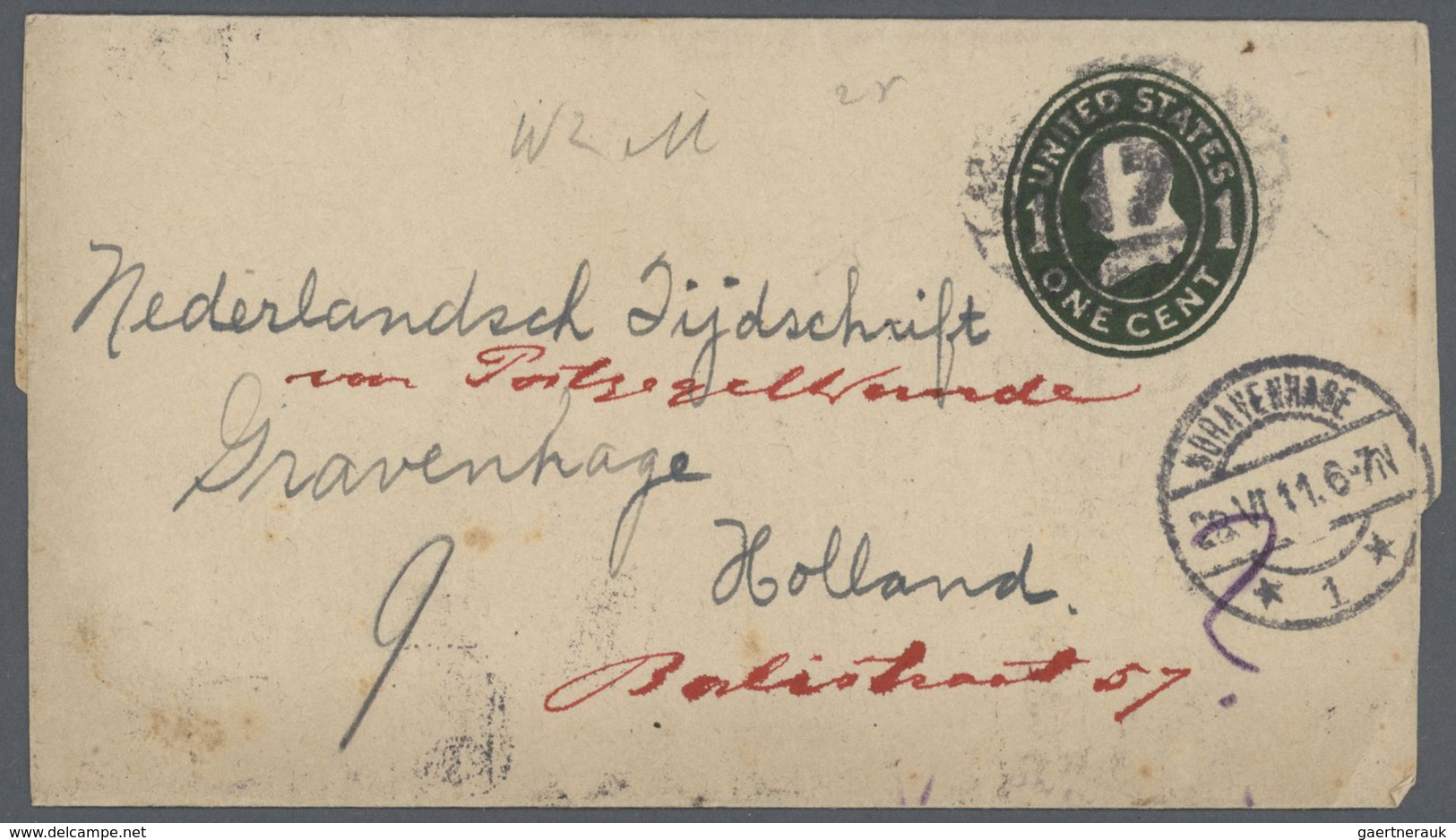 GA/Br/Brfst Niederlande: 1869 - 1930 Ca. Spannende Partie Von über 100 Belegen, Dabei Briefe, Ganzsachen, Einieg - Autres & Non Classés