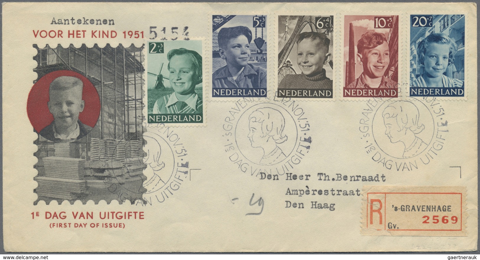Br Niederlande: 1940/1963, Posten mit Schwerpunkt bei den Schmuck-FDC (wenig andere Post) mit ca. 200 B