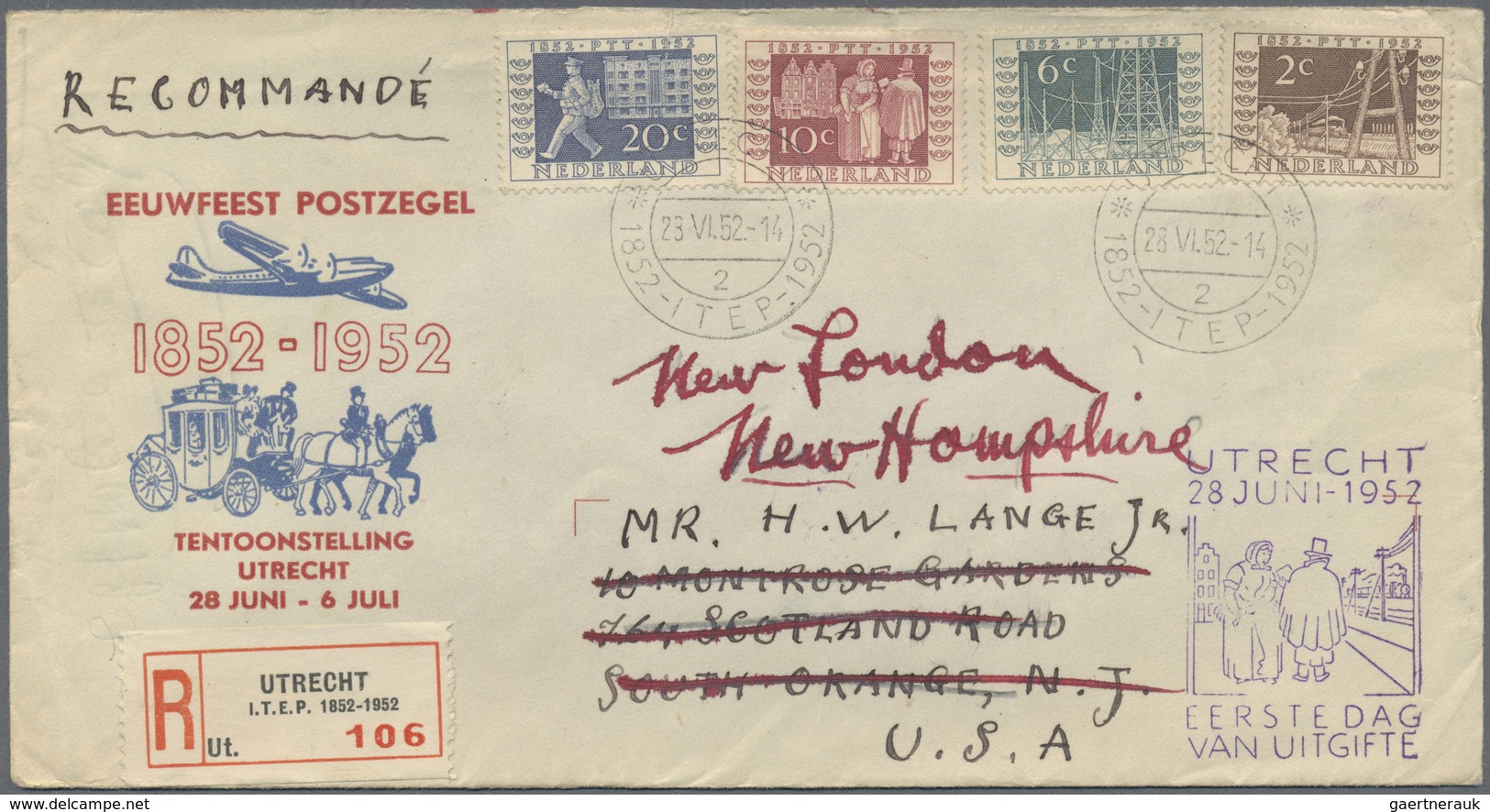 Br Niederlande: 1940/1963, Posten mit Schwerpunkt bei den Schmuck-FDC (wenig andere Post) mit ca. 200 B