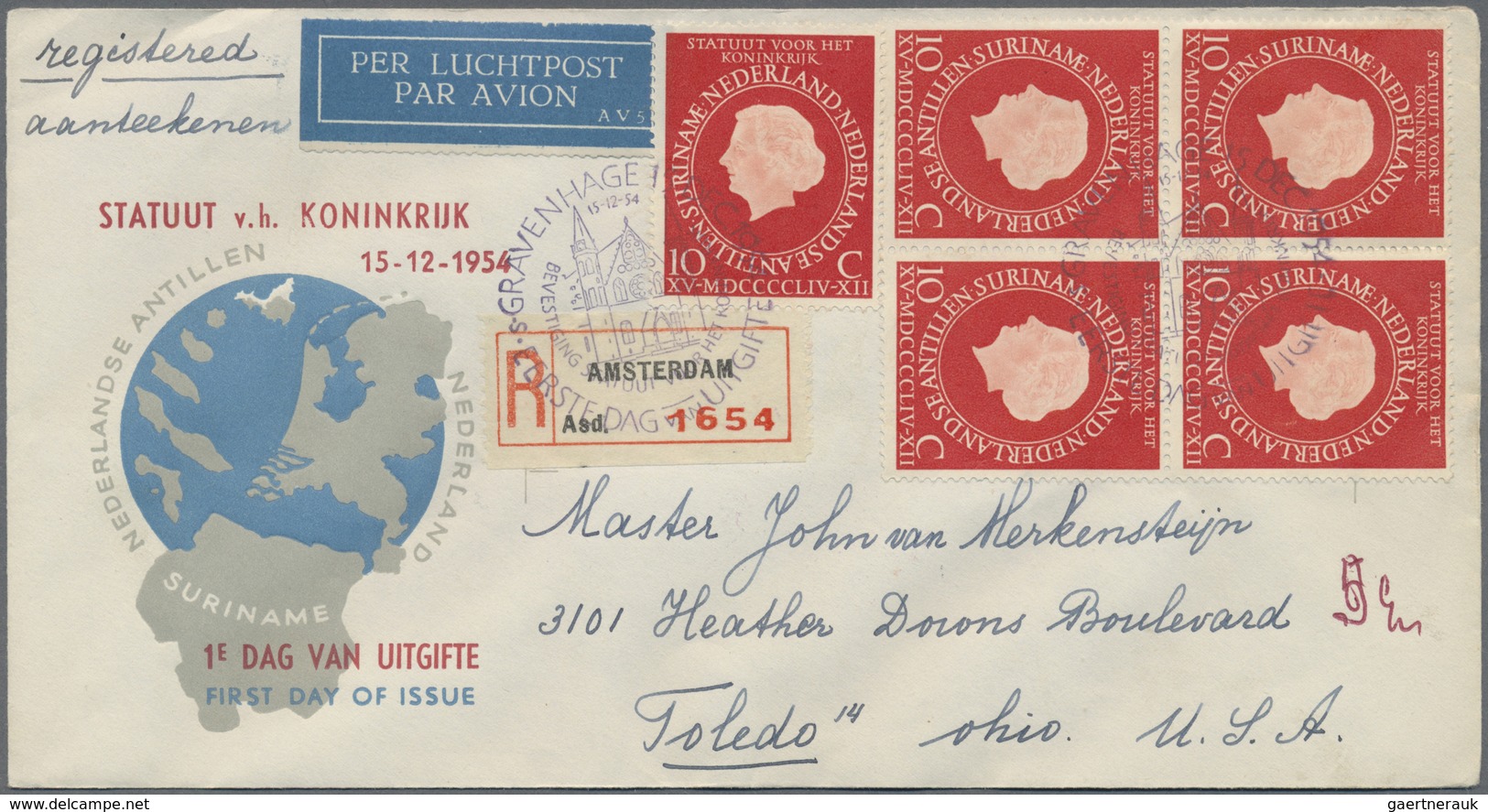 Br Niederlande: 1940/1963, Posten mit Schwerpunkt bei den Schmuck-FDC (wenig andere Post) mit ca. 200 B