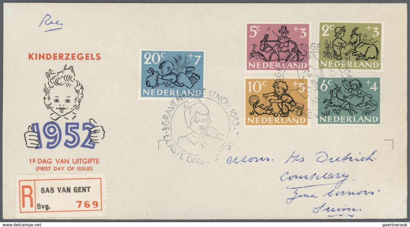 GA/Br/ Niederlande: 1946 - 1998, umfangreiche Briefepartie von ca. 220 Belegen mit vielen besseren Frankatu