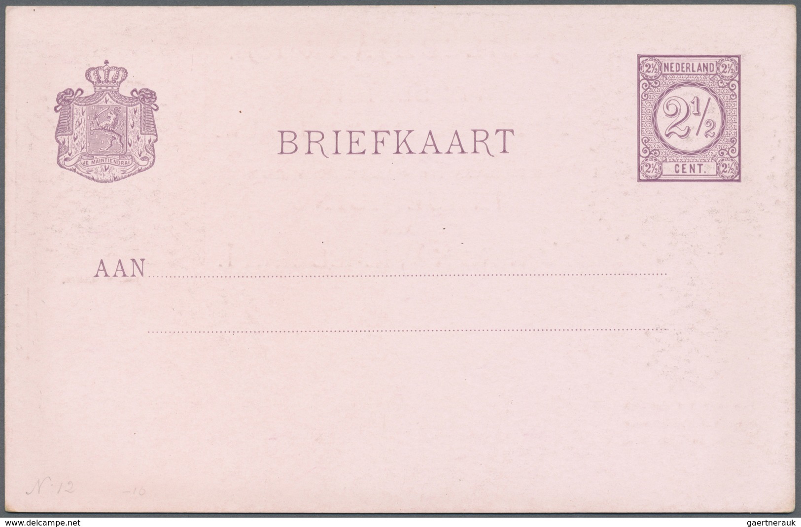 GA Niederlande - Ganzsachen: 1872/1947, collection of apprx. 117 (apparently mainly different) unused s