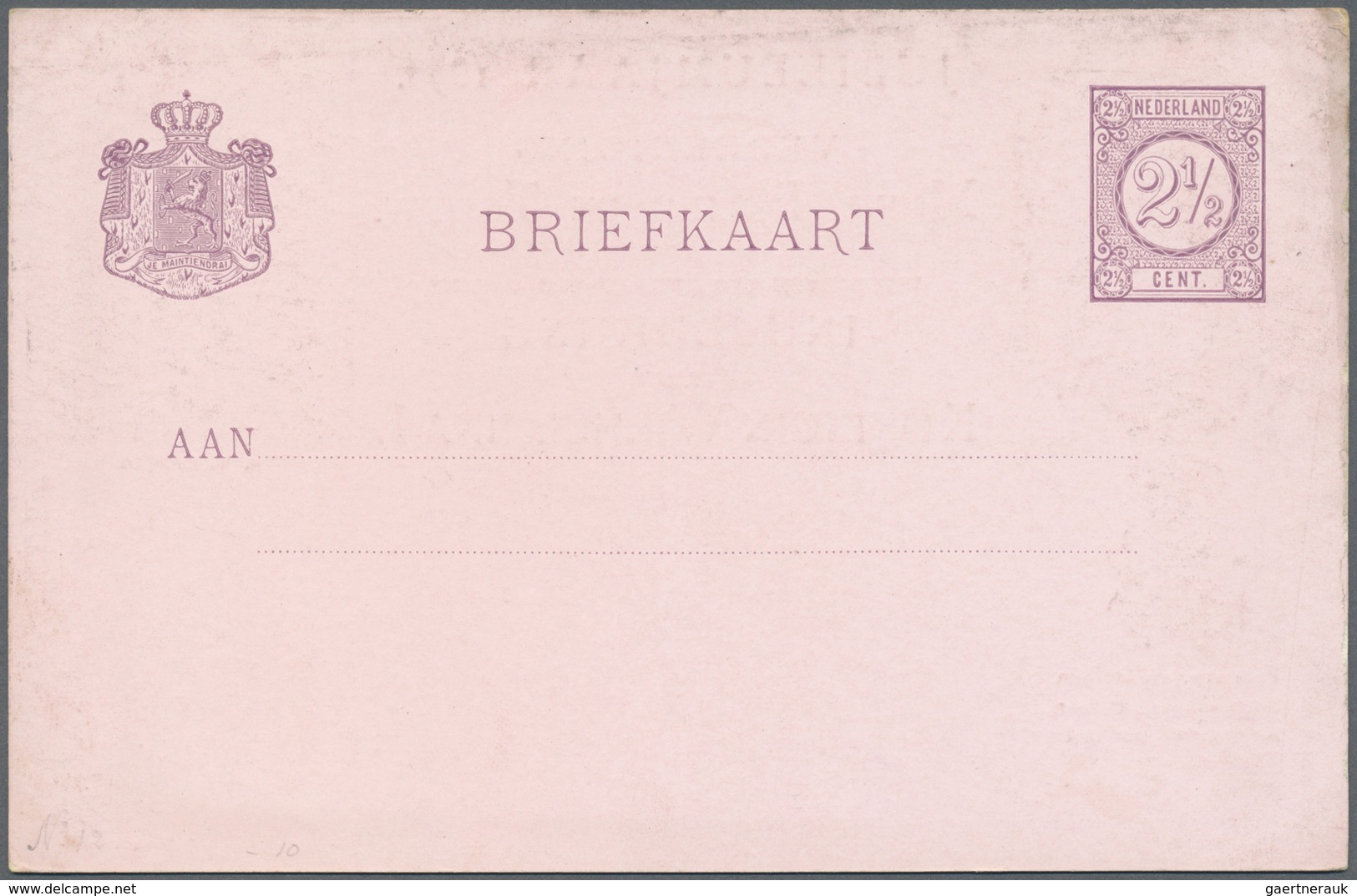 GA Niederlande - Ganzsachen: 1872/1947, collection of apprx. 117 (apparently mainly different) unused s