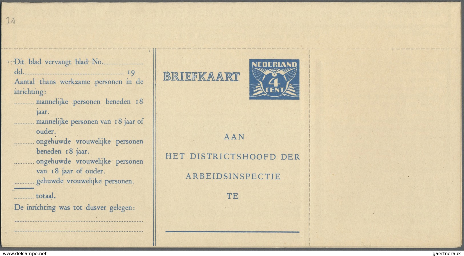 GA Niederlande - Ganzsachen: 1872/1947, collection of apprx. 117 (apparently mainly different) unused s