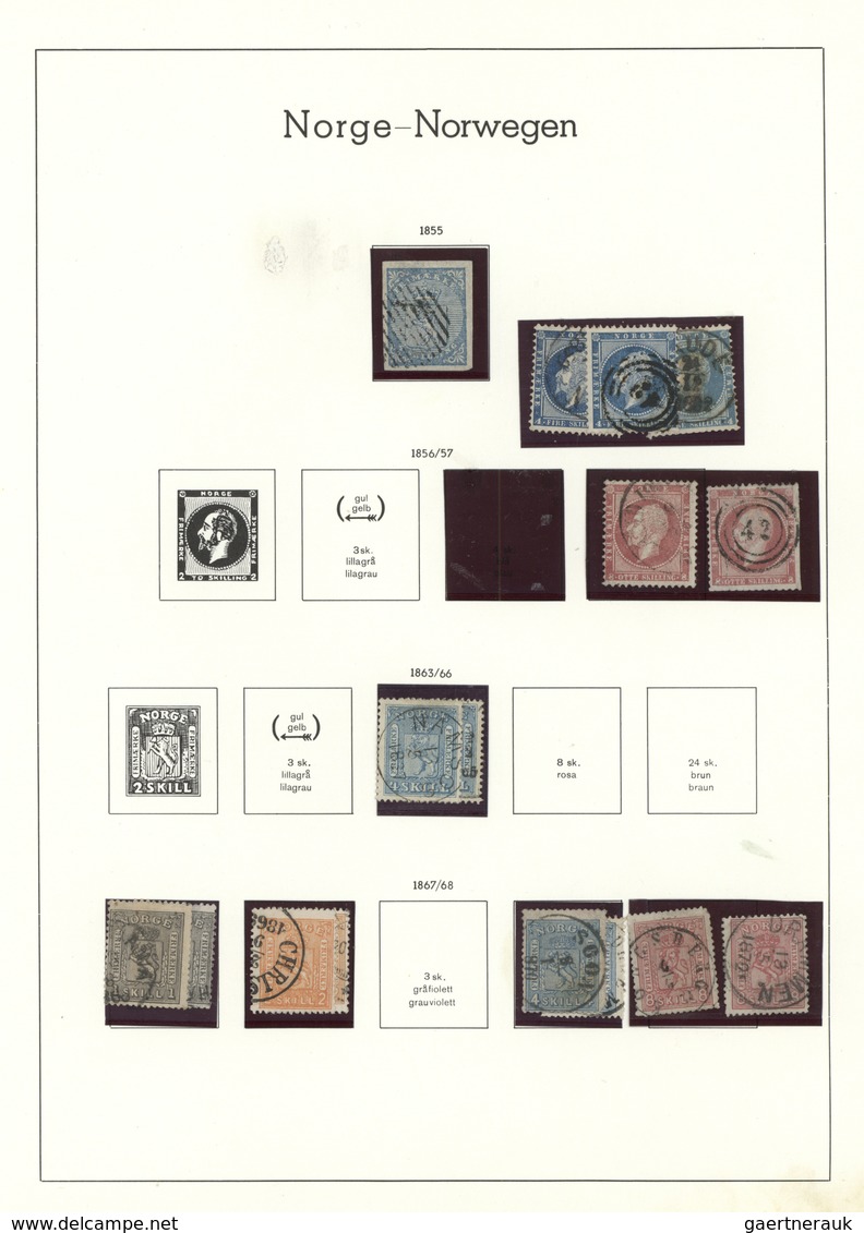O/*/** Norwegen: 1855-1990's: Collection And Stock Of Mint And Used Stamps In A Binder And In 3 Big Stockbo - Neufs