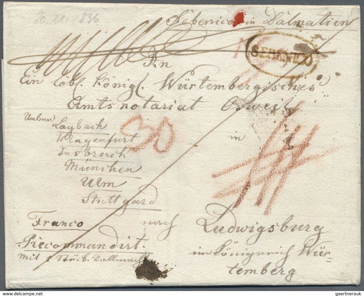 Br Österreich - Vorphilatelie: 1800/1860 (ca.), interessante Partie von über 60 Faltbriefen aus verschi