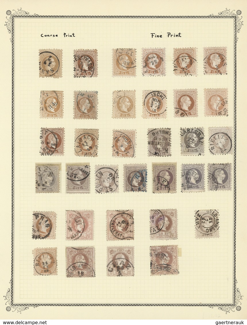 O/**/*/Br Österreich: 1850/1987, umfassende Sammlung in zwei dicken alten Vordruckalben, teils etwas unterschi